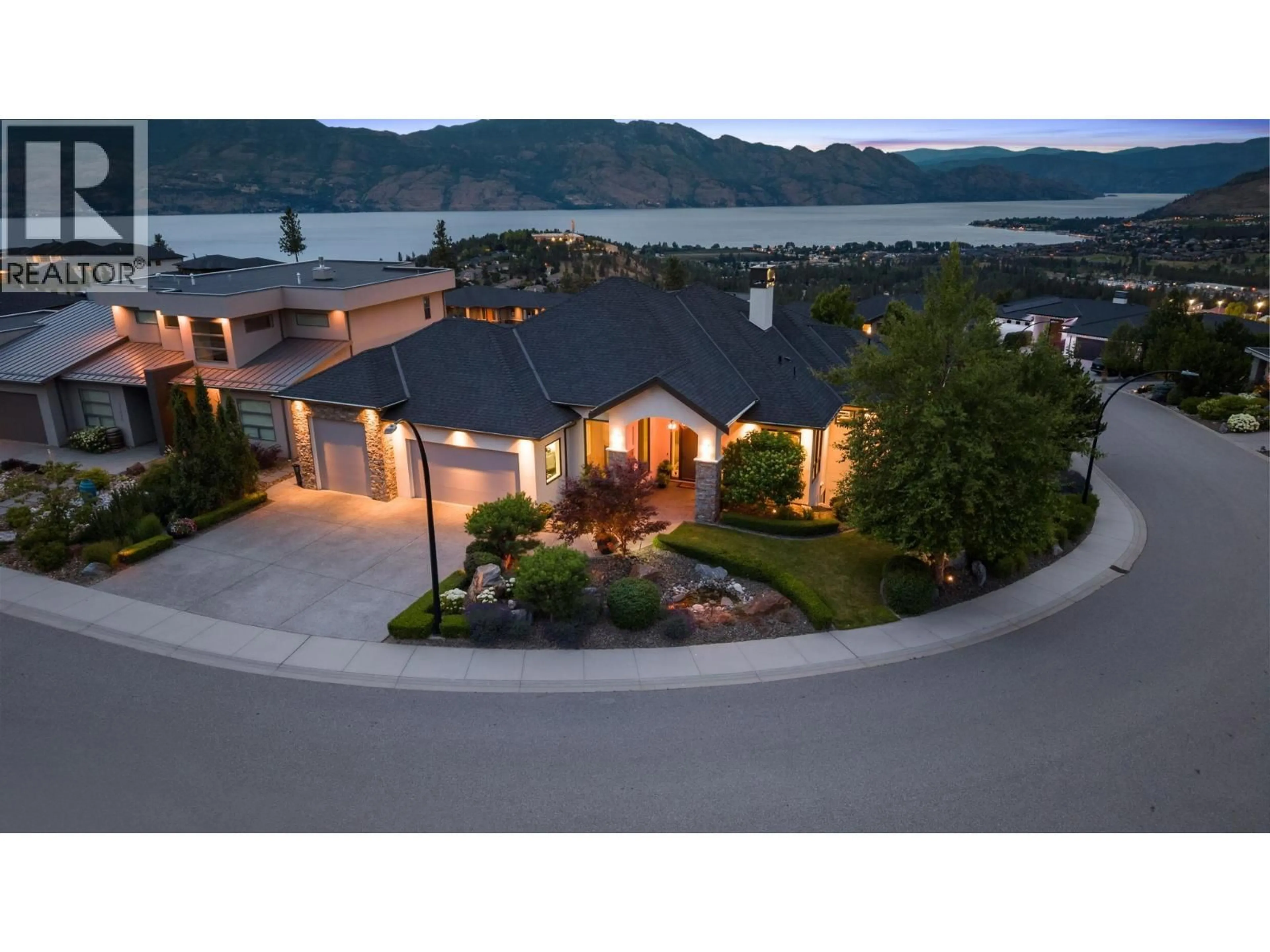 A pic from outside/outdoor area/front of a property/back of a property/a pic from drone, mountain view for 3350 VINEYARD VIEW DRIVE, West Kelowna British Columbia V4T3M3