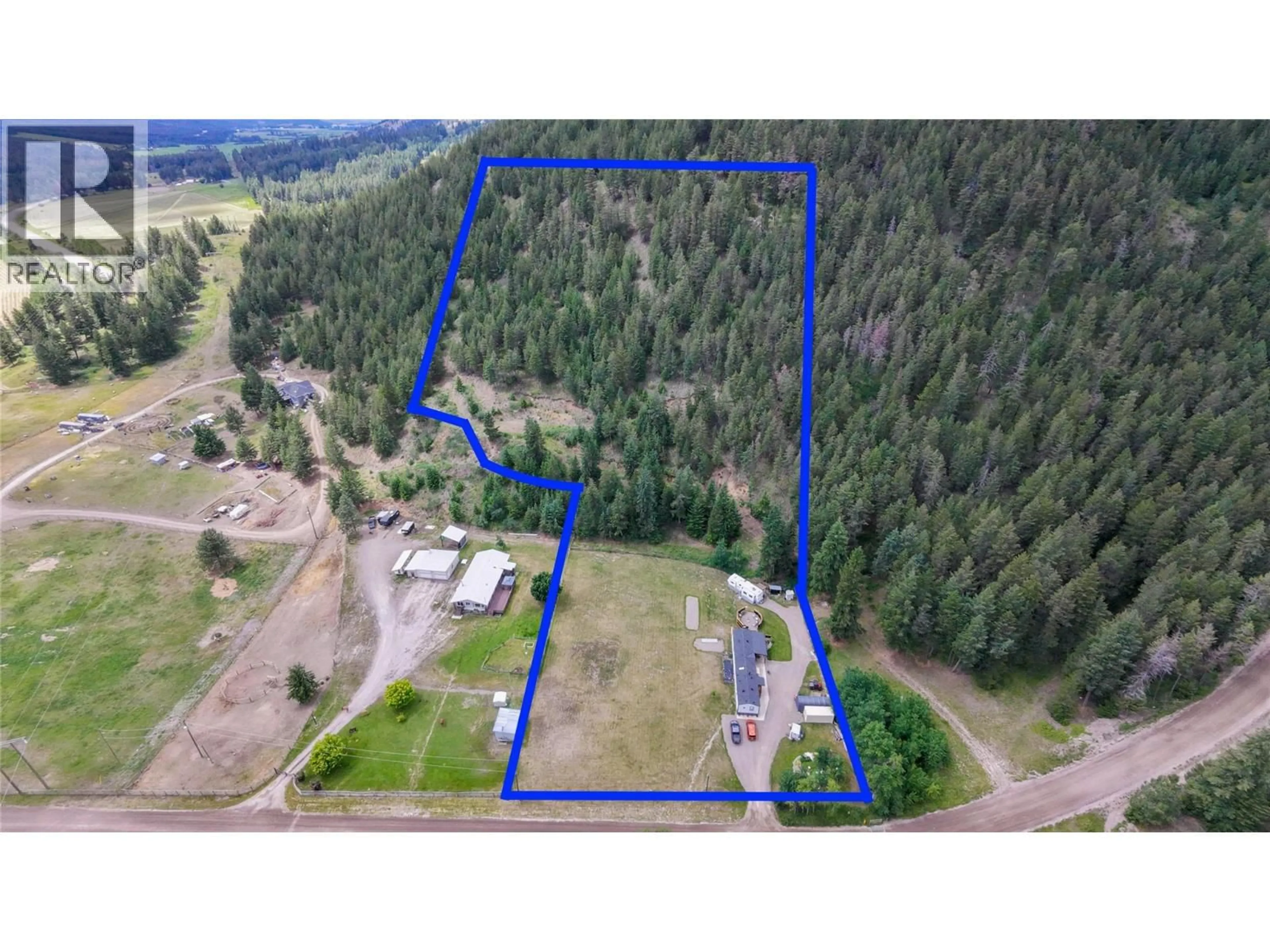 A pic from outside/outdoor area/front of a property/back of a property/a pic from drone, unknown for 2884 WETASKIWIN ROAD, Falkland British Columbia V0E1W1