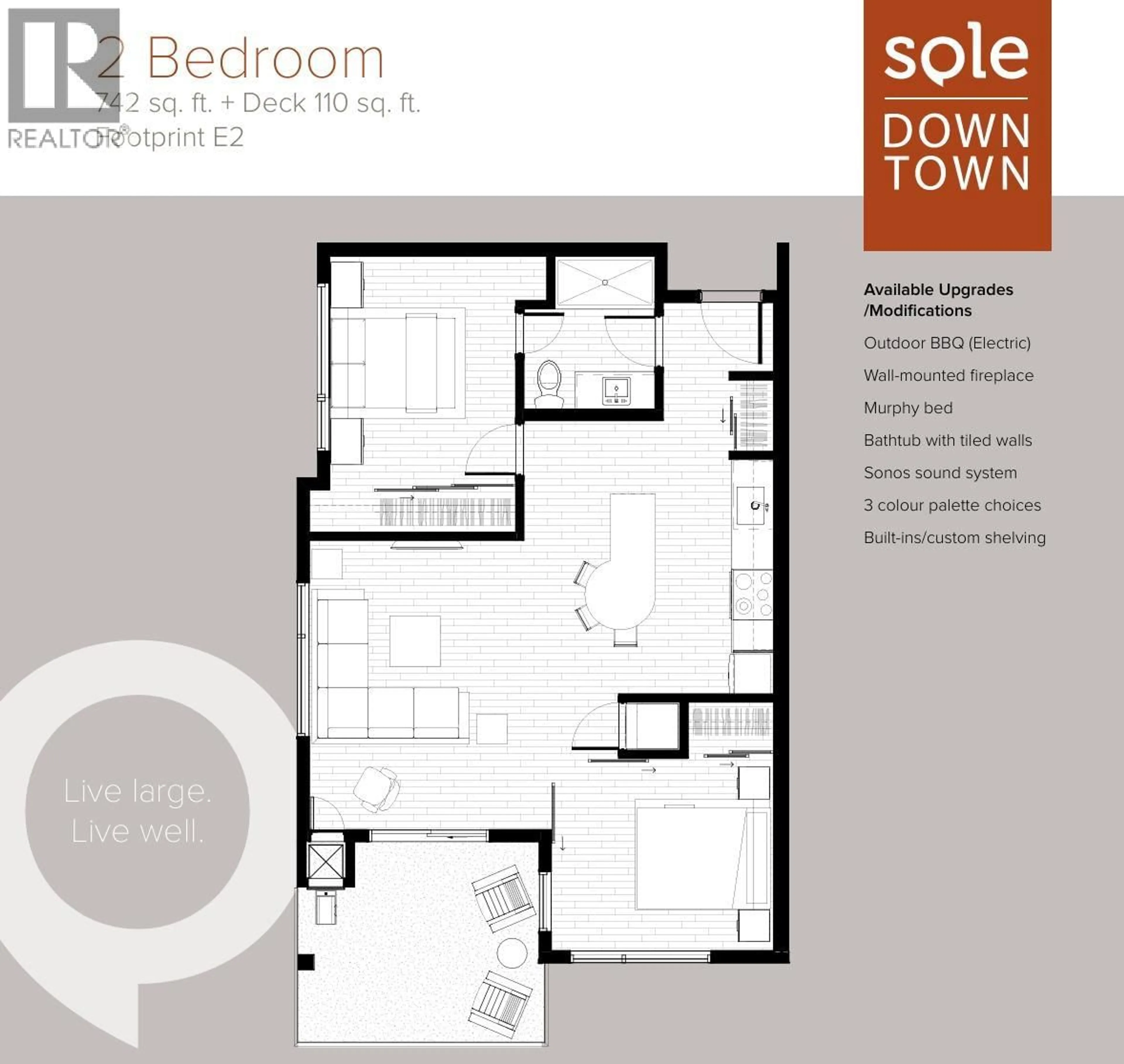 Floor plan for 614 - 1350 ST PAUL STREET, Kelowna British Columbia V1Y2E1