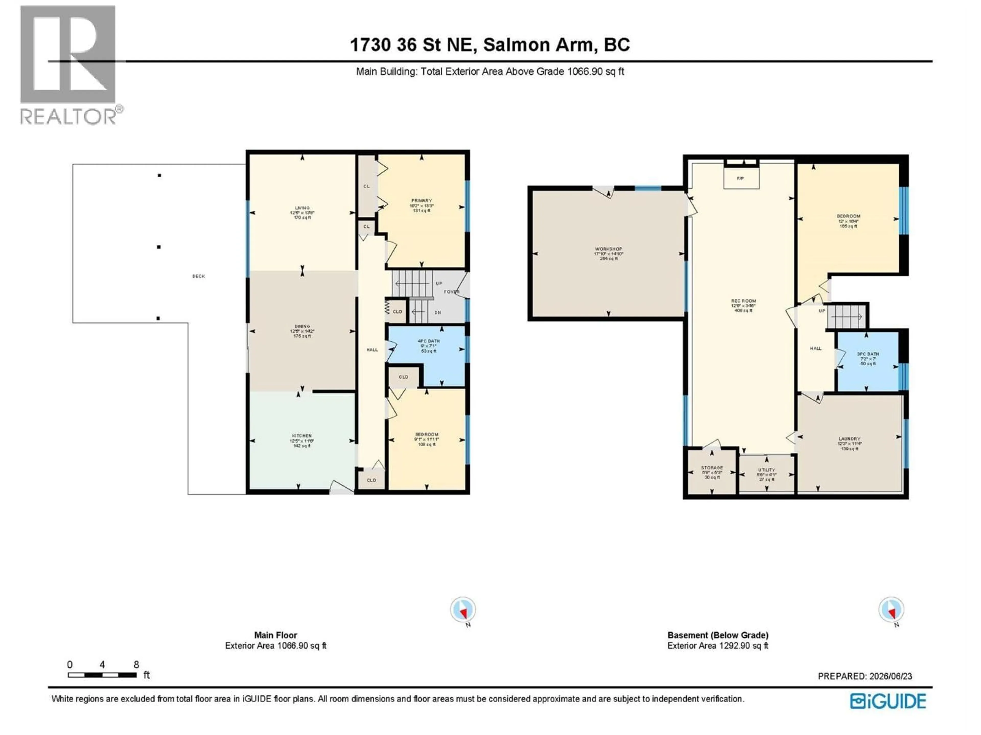 Floor plan for 1730 36 STREET NORTHEAST, Salmon Arm British Columbia V1E2Z1