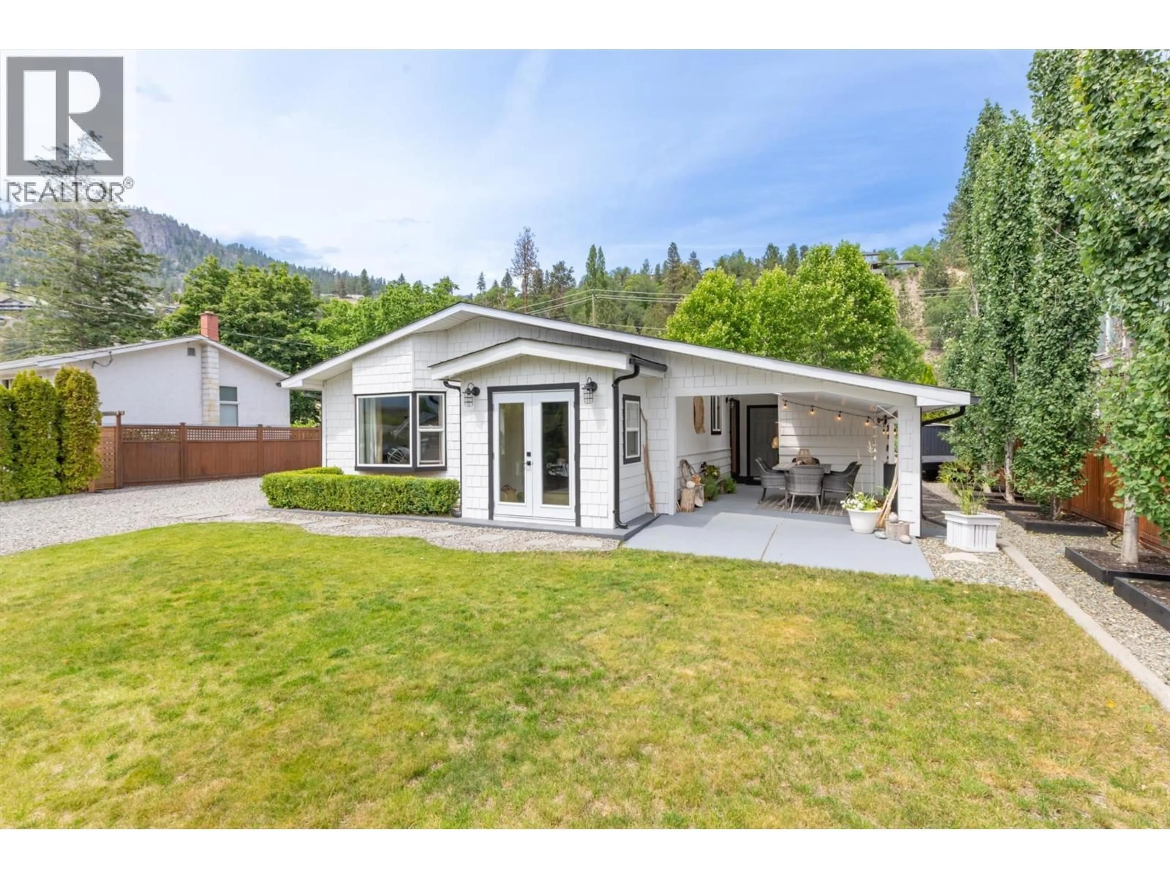 A pic from outside/outdoor area/front of a property/back of a property/a pic from drone, mountain view for 4172 SAN CLEMENTE AVENUE, Peachland British Columbia V0H1X6