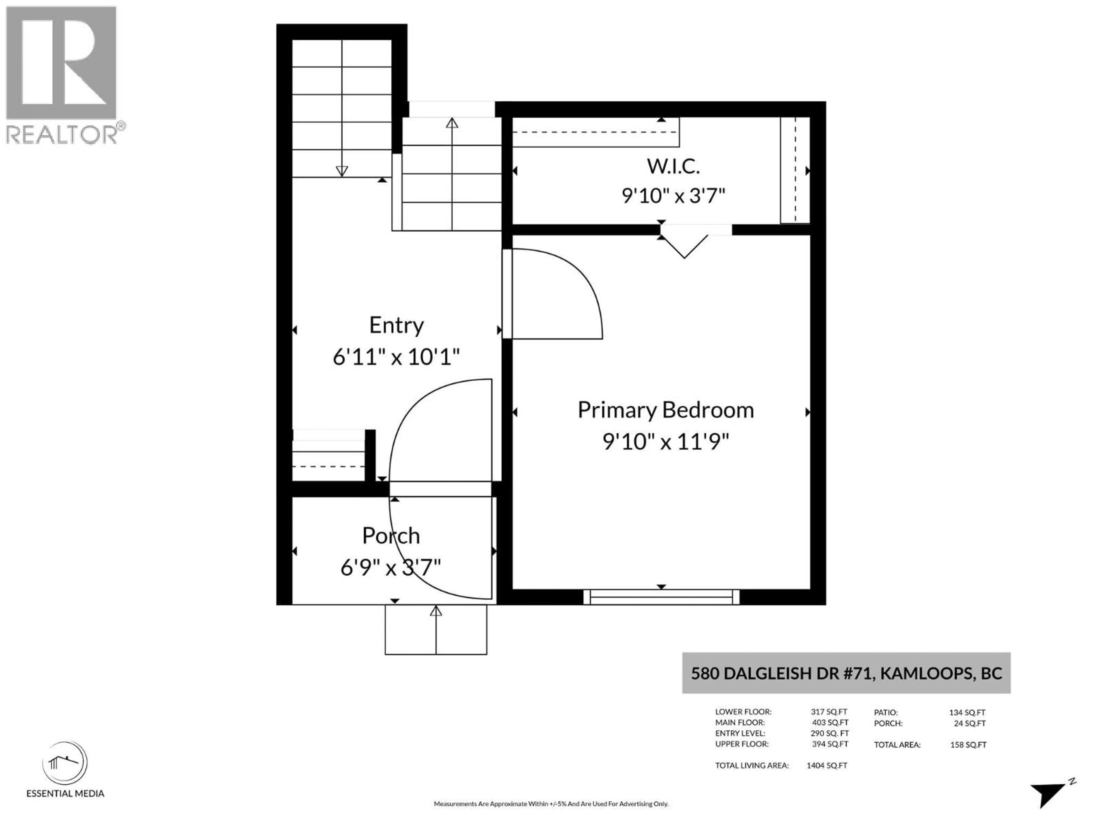 Floor plan for 71 - 580 DALGLEISH DRIVE, Kamloops British Columbia V2C5W7