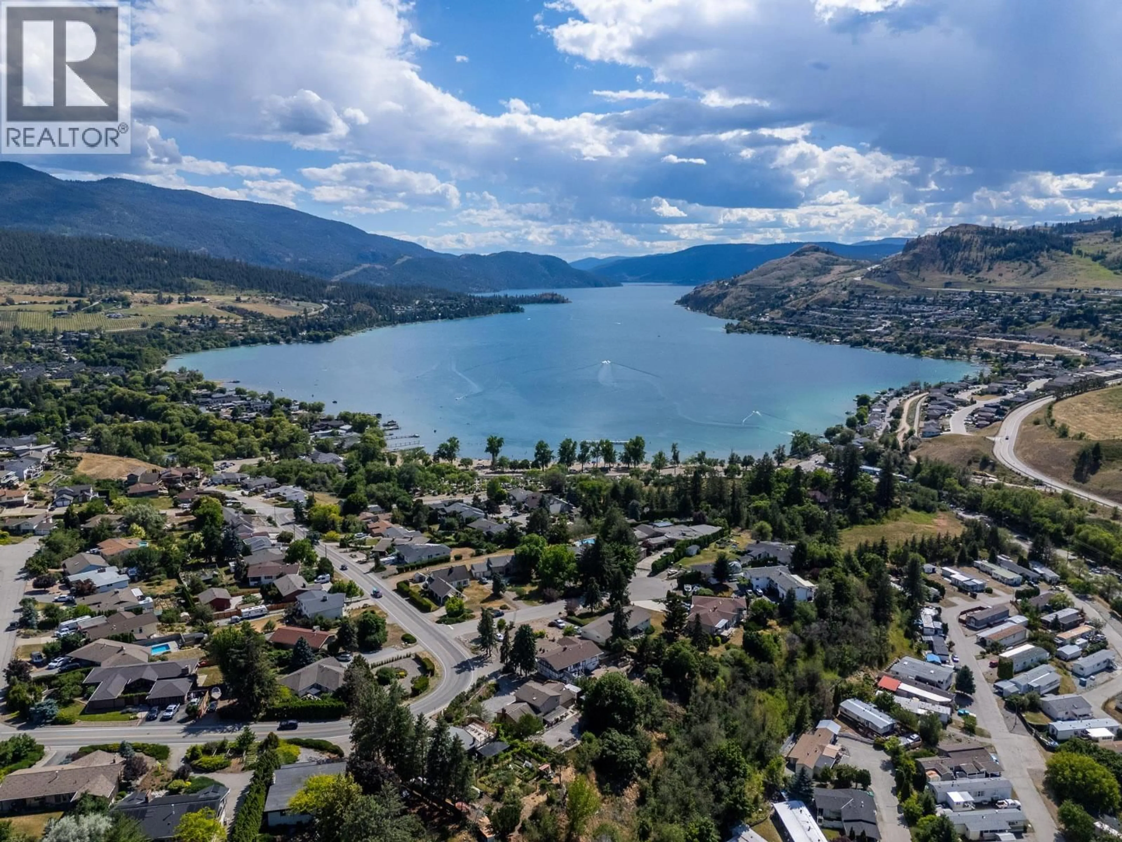 A pic from outside/outdoor area/front of a property/back of a property/a pic from drone, water/lake/river/ocean view for 9313 ORCHARD RIDGE DRIVE, Coldstream British Columbia V1B1V8