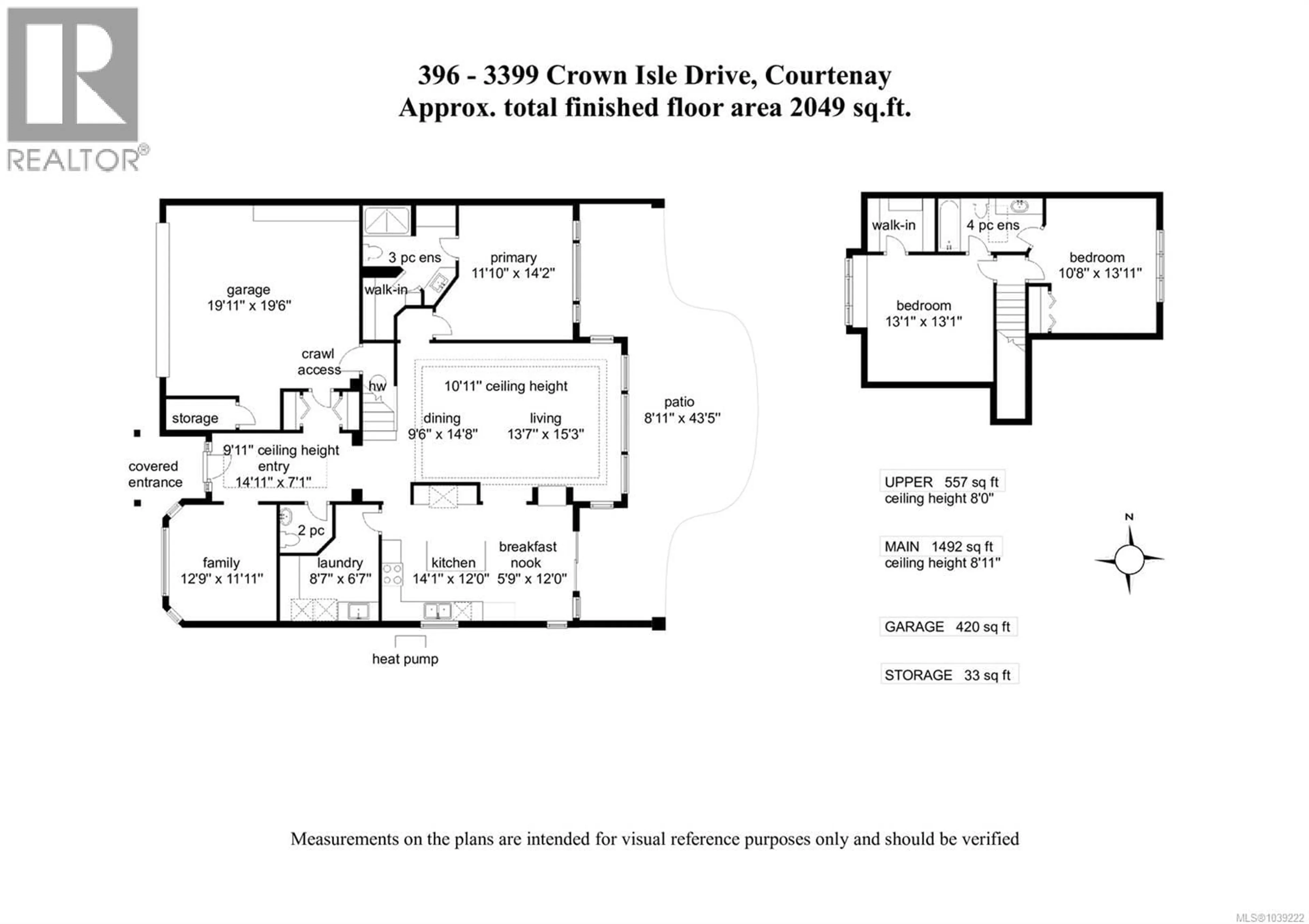 Floor plan for 396 - 3399 CROWN ISLE DRIVE, Courtenay British Columbia V9N9X7