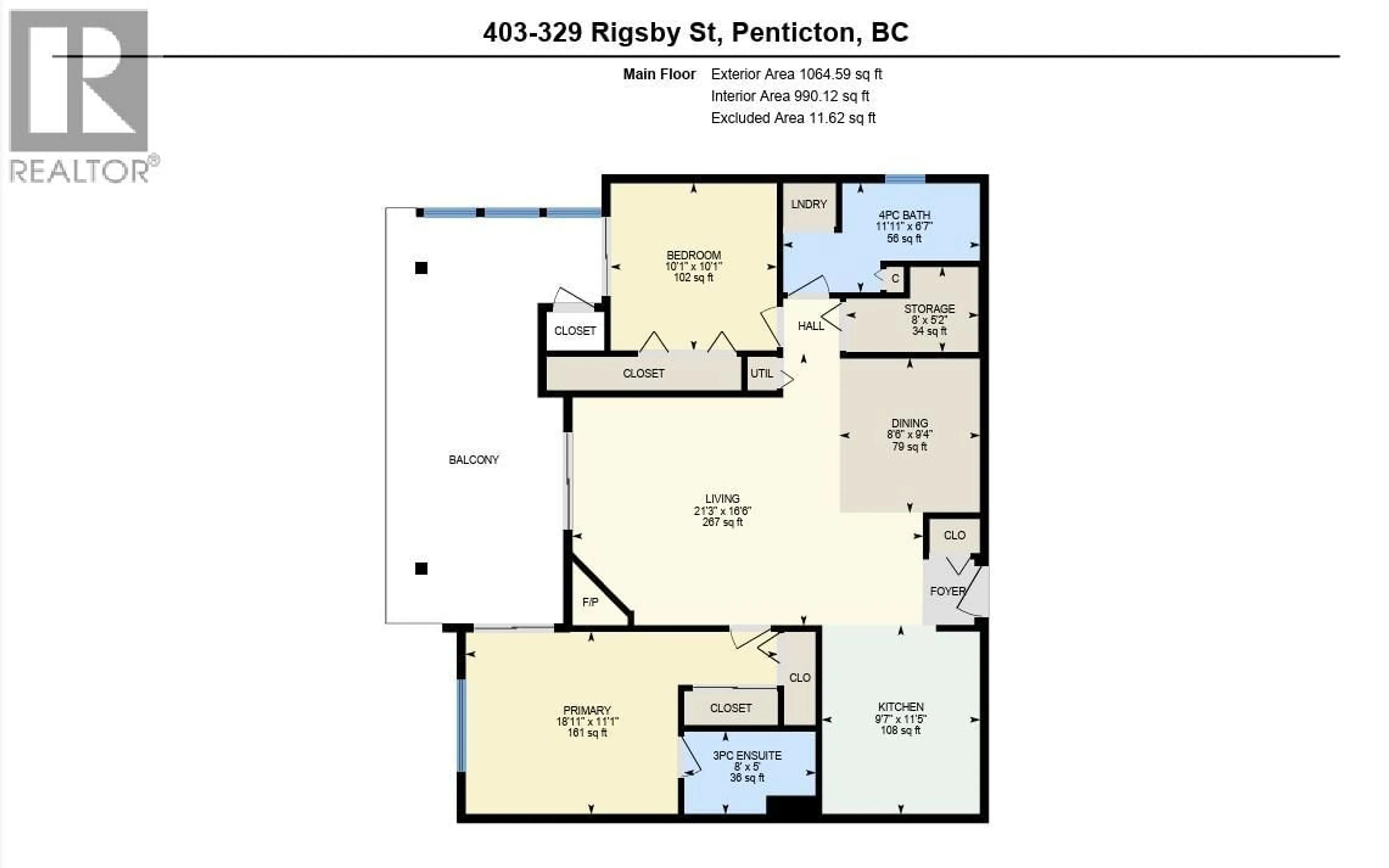 Floor plan for 403 - 329 RIGSBY STREET, Penticton British Columbia V2A5S8