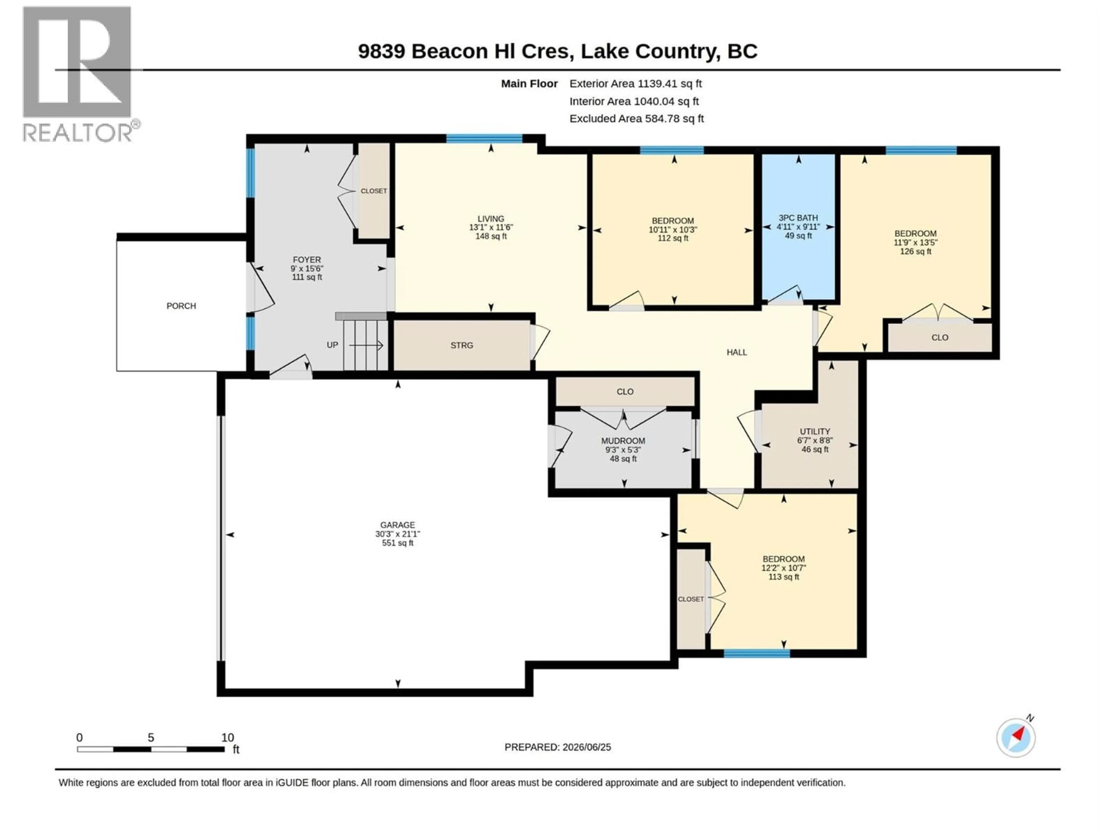 Floor plan for 9839 BEACON HILL CRESCENT, Lake Country British Columbia V4V0A9