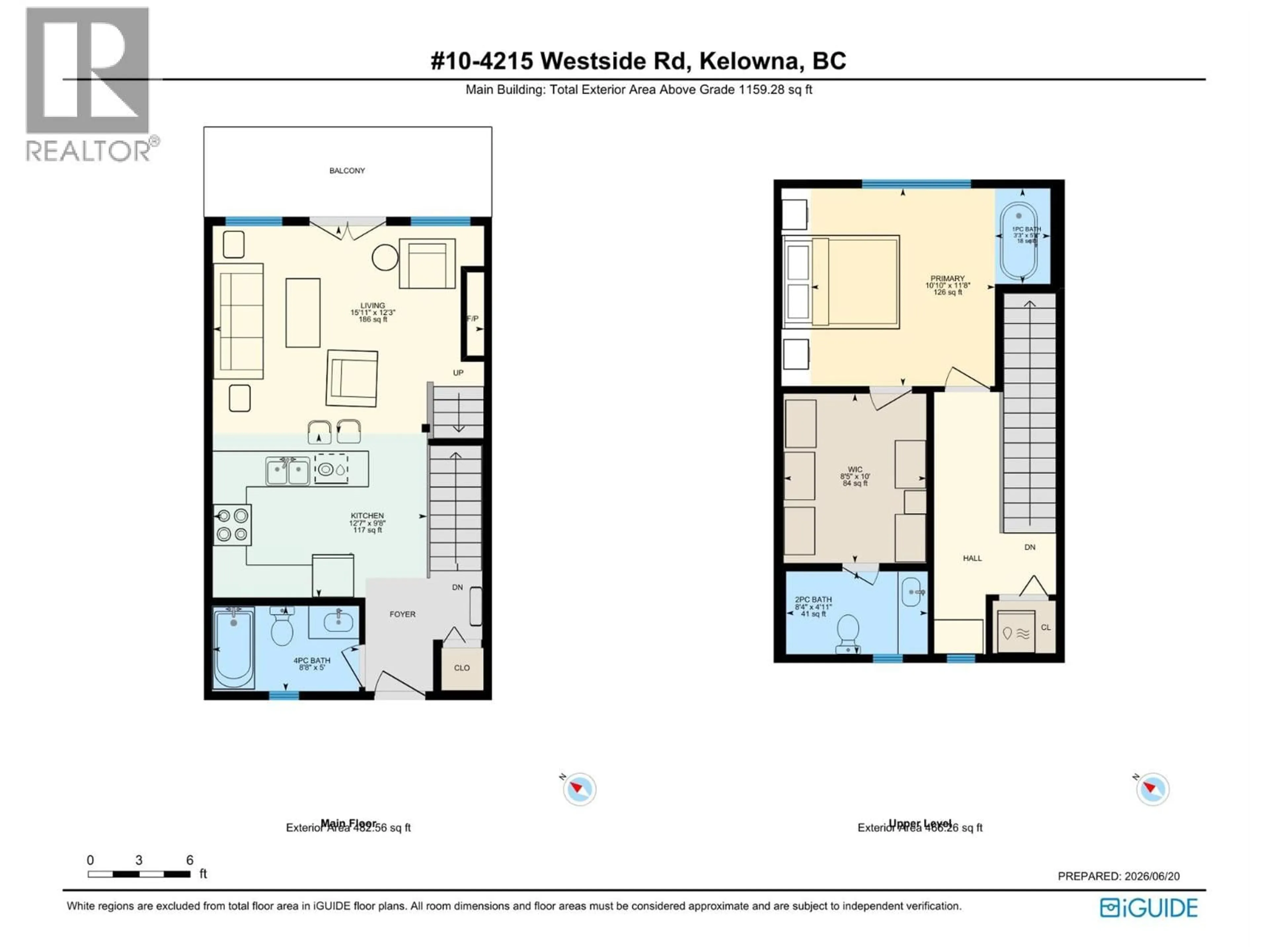 Floor plan for 10 - 4215 WESTSIDE ROAD, Kelowna British Columbia V1Z3W8