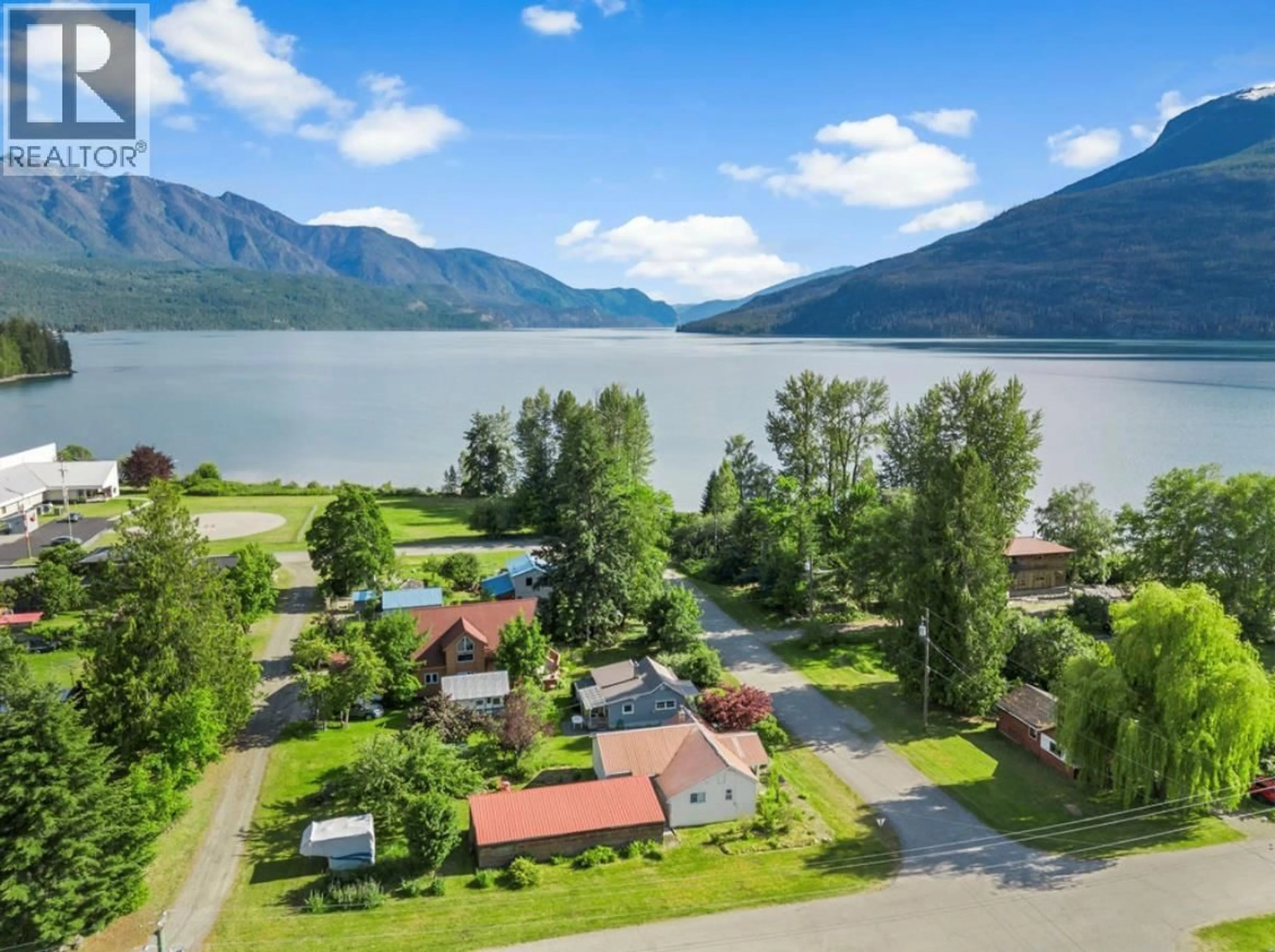 A pic from outside/outdoor area/front of a property/back of a property/a pic from drone, water/lake/river/ocean view for 112 JOSEPHINE STREET, New Denver British Columbia V0G1S0