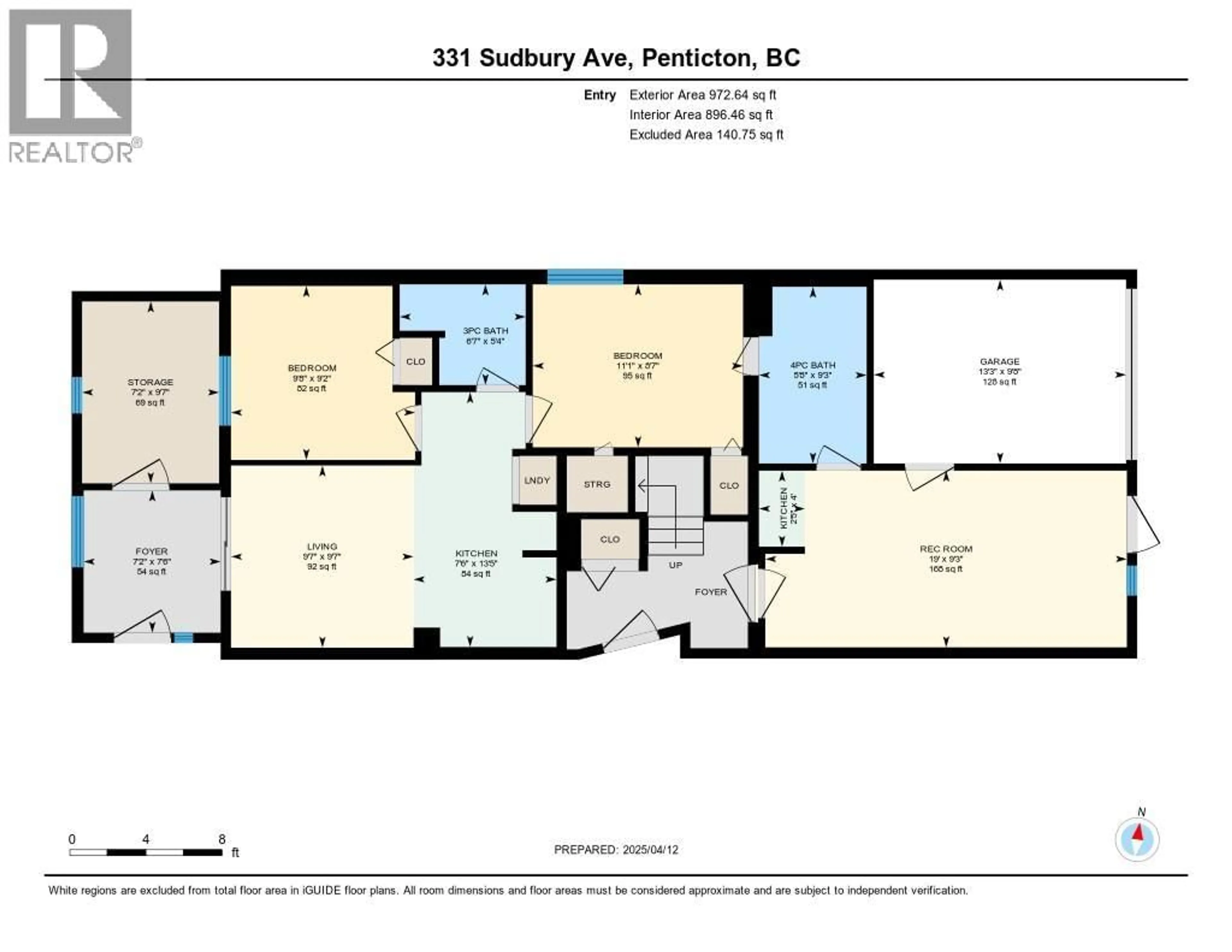 Floor plan for 331 SUDBURY AVENUE, Penticton British Columbia V2A8M7