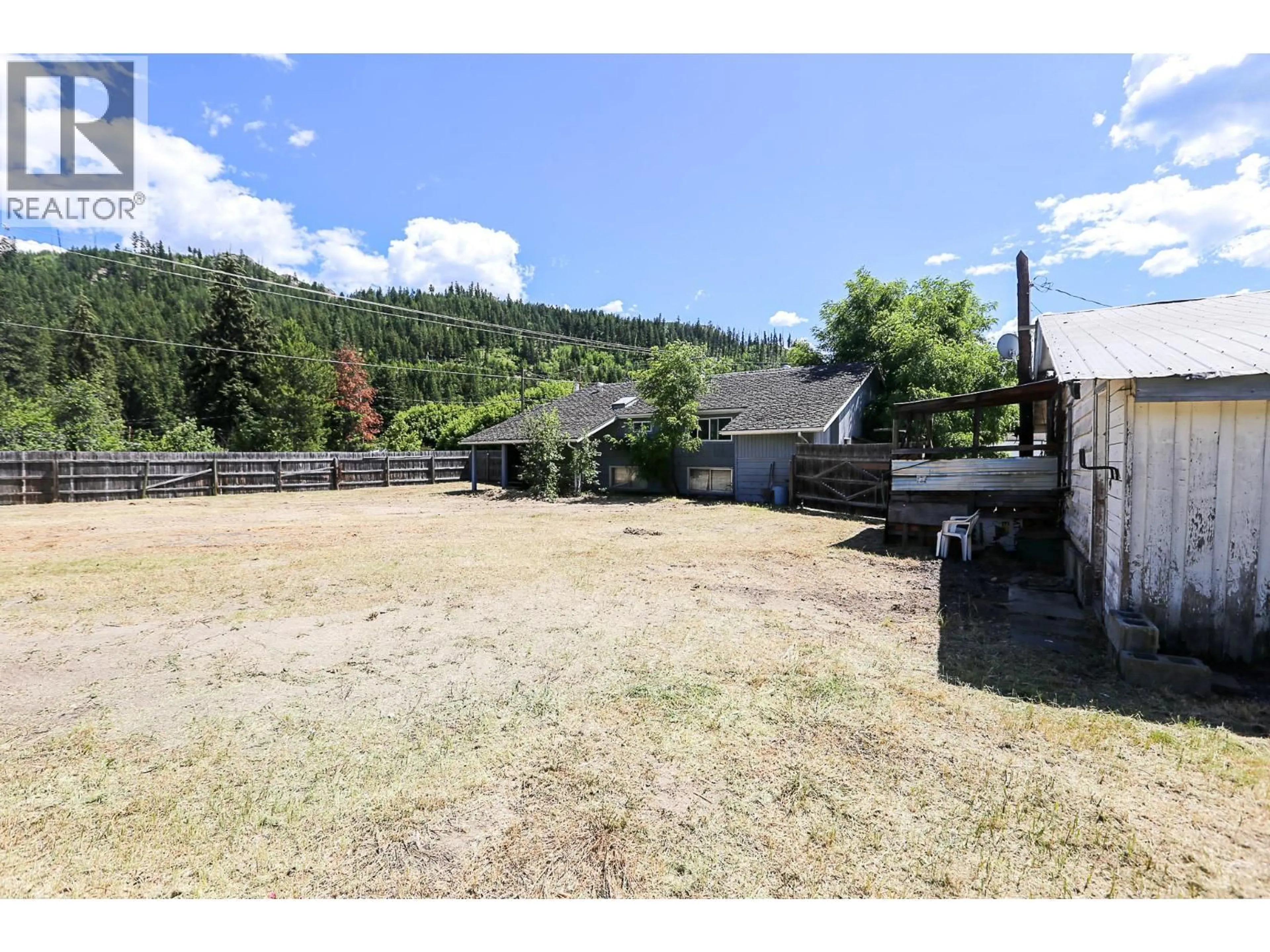 A pic from outside/outdoor area/front of a property/back of a property/a pic from drone, mountain view for 627 DIXON CREEK ROAD, Barriere British Columbia V0E1E0