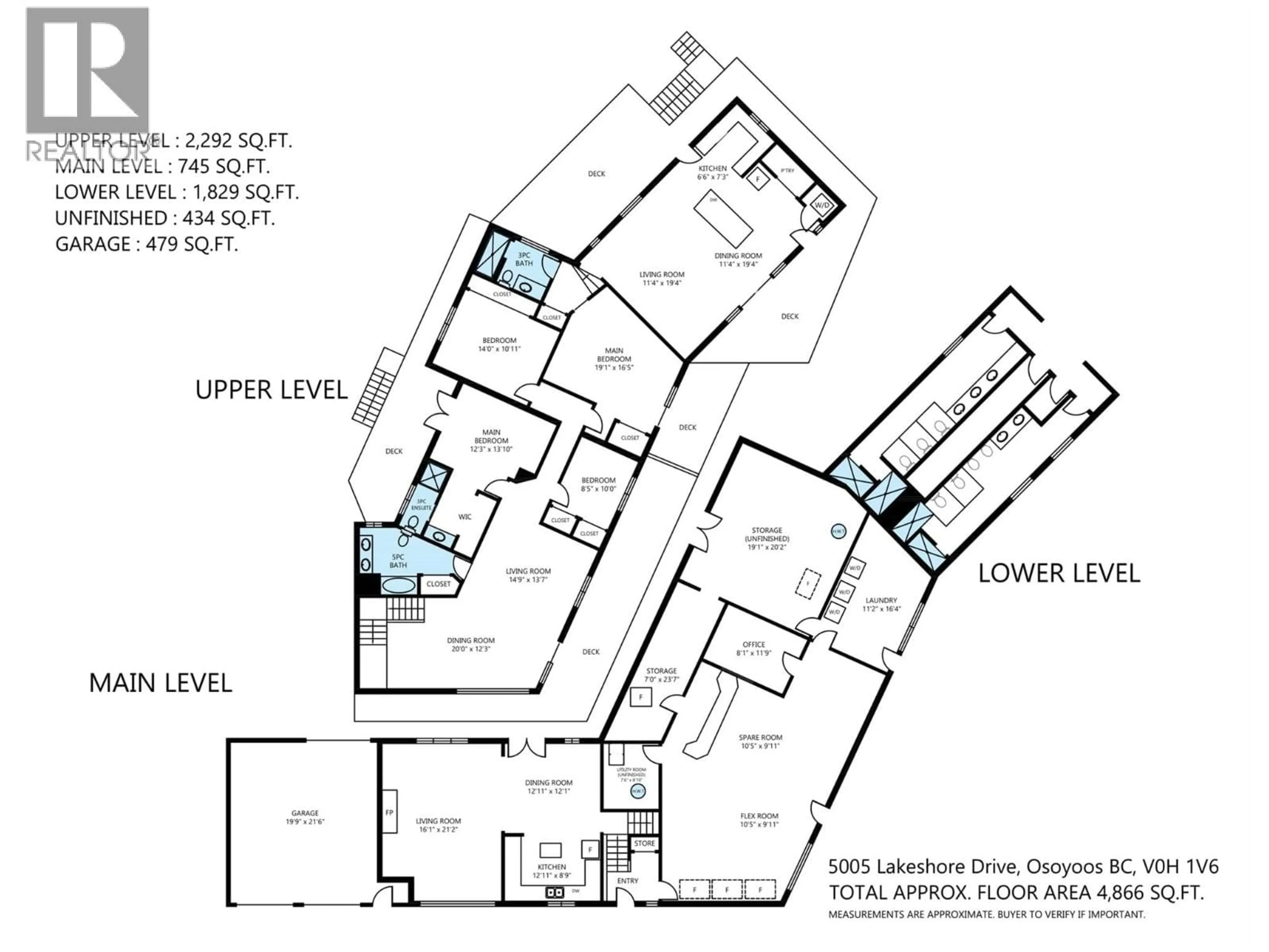 Floor plan for 111 - 5005 LAKESHORE DRIVE, Osoyoos British Columbia V0H1V6