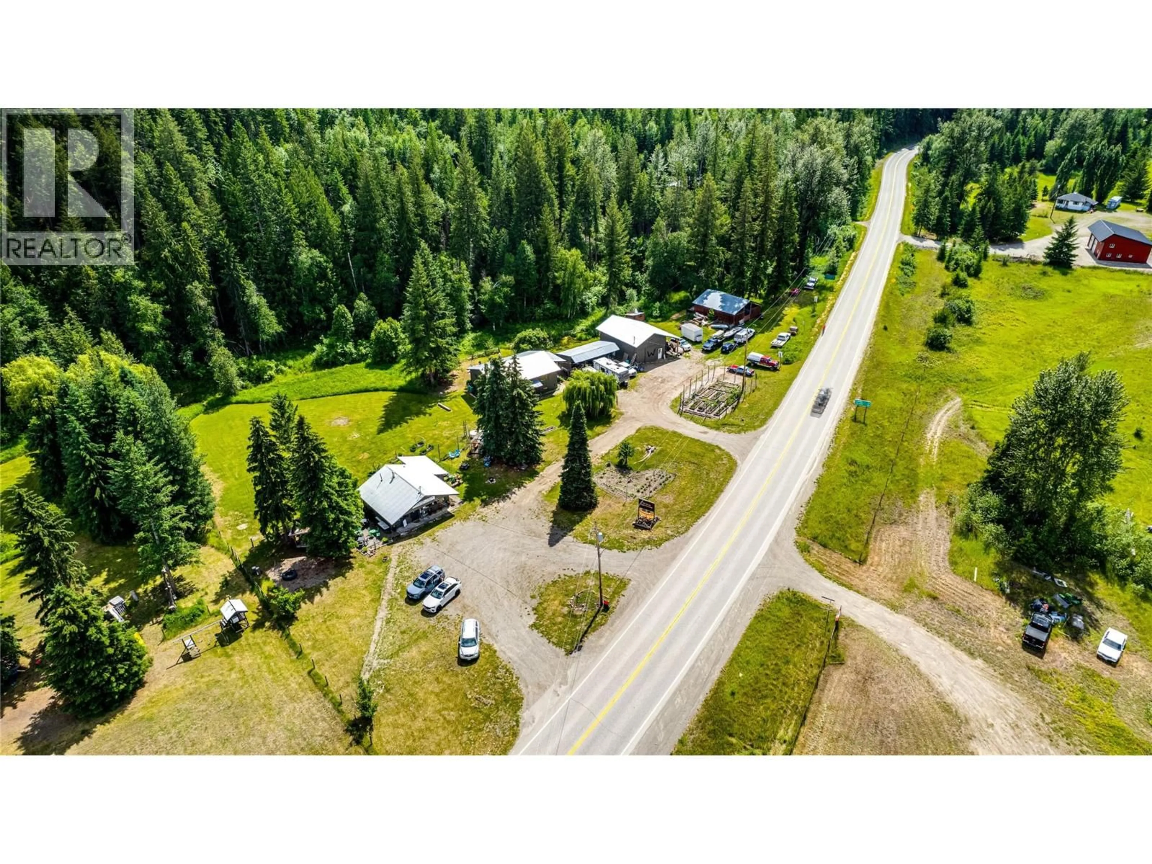 A pic from outside/outdoor area/front of a property/back of a property/a pic from drone, unknown for 1206 HIGHWAY 6 HIGHWAY, Cherryville British Columbia V0E2G1