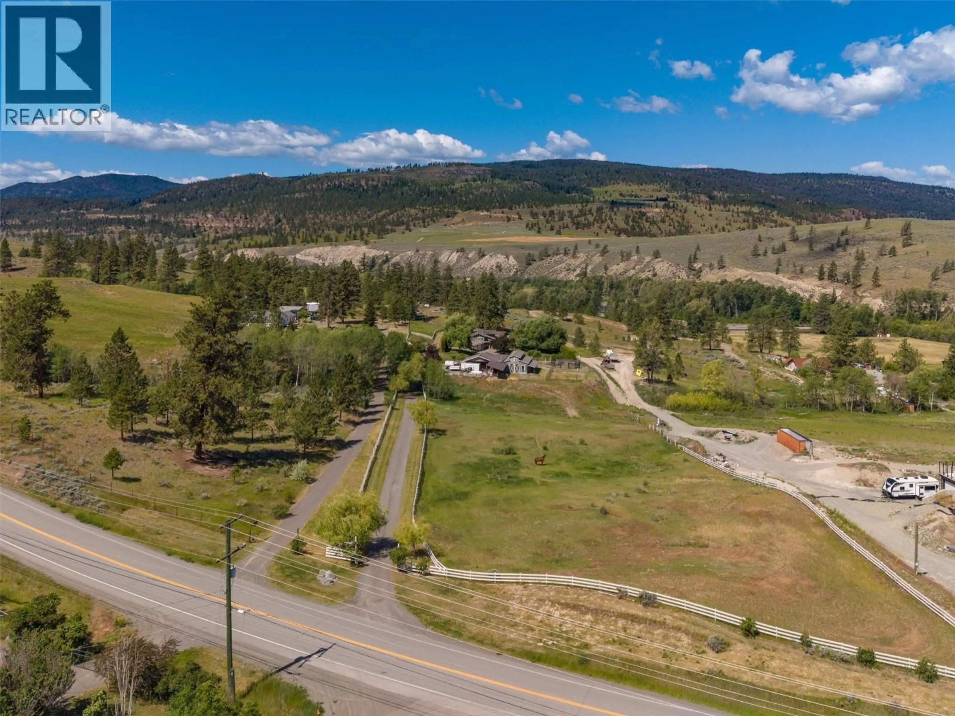 A pic from outside/outdoor area/front of a property/back of a property/a pic from drone, mountain view for 895 COLDWATER ROAD, Merritt British Columbia V1K1B8