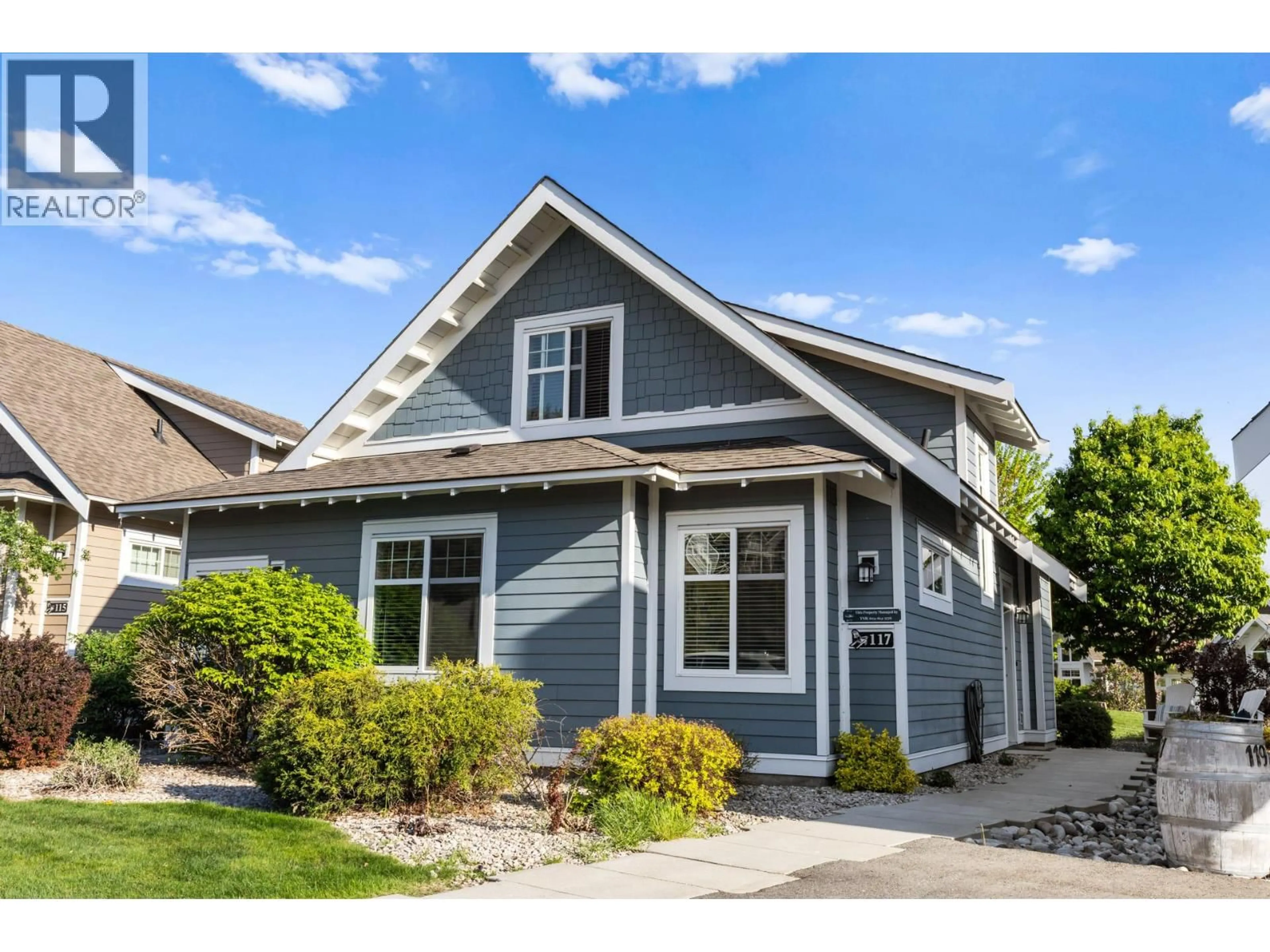 Home with vinyl exterior material, street for 117 - 2450 RADIO TOWER ROAD, Oliver British Columbia V0H1T1