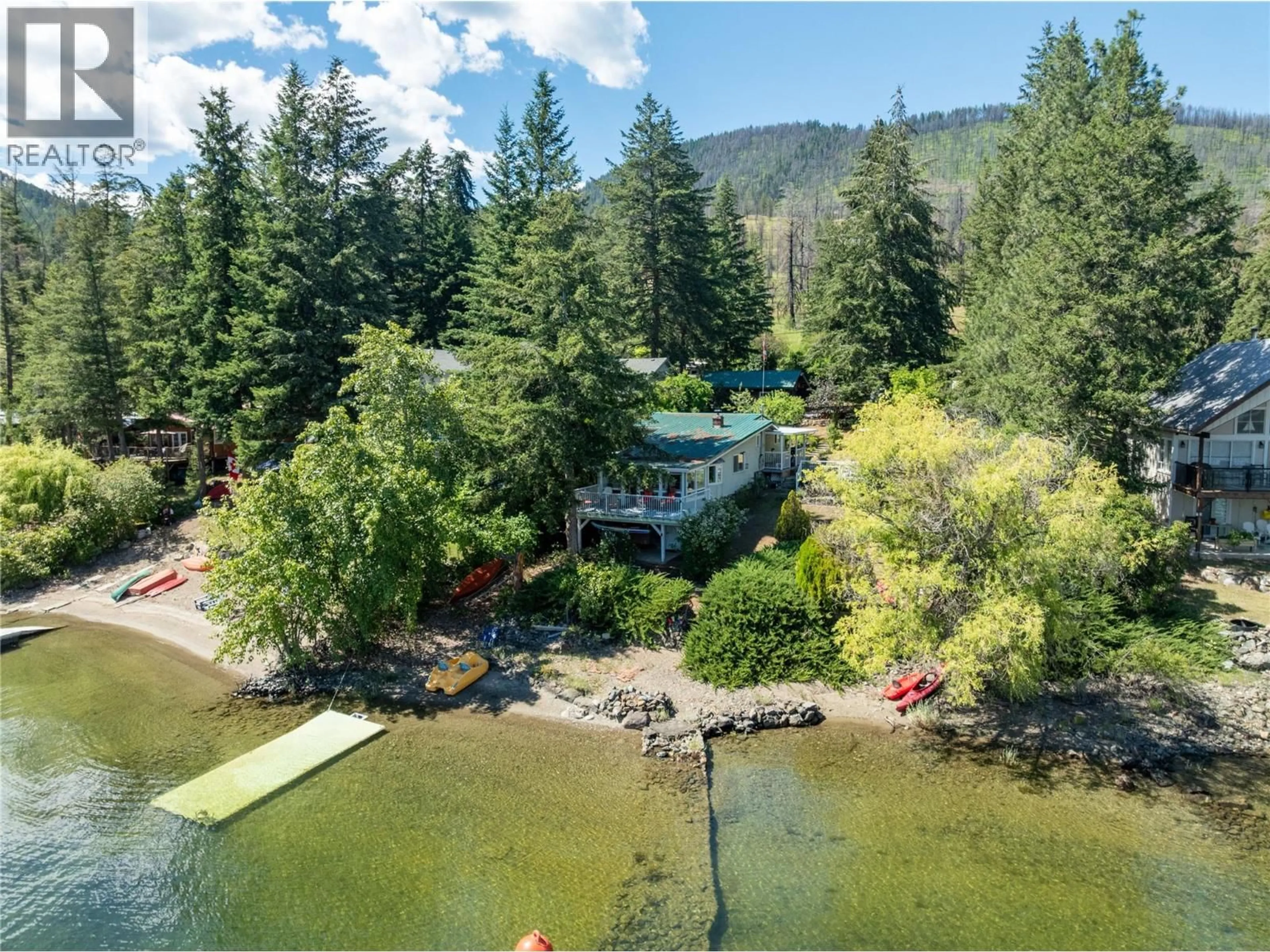 A pic from outside/outdoor area/front of a property/back of a property/a pic from drone, water/lake/river/ocean view for 1281 LITTLE SHUSWAP LAKE ROAD, Chase British Columbia V0E1M2