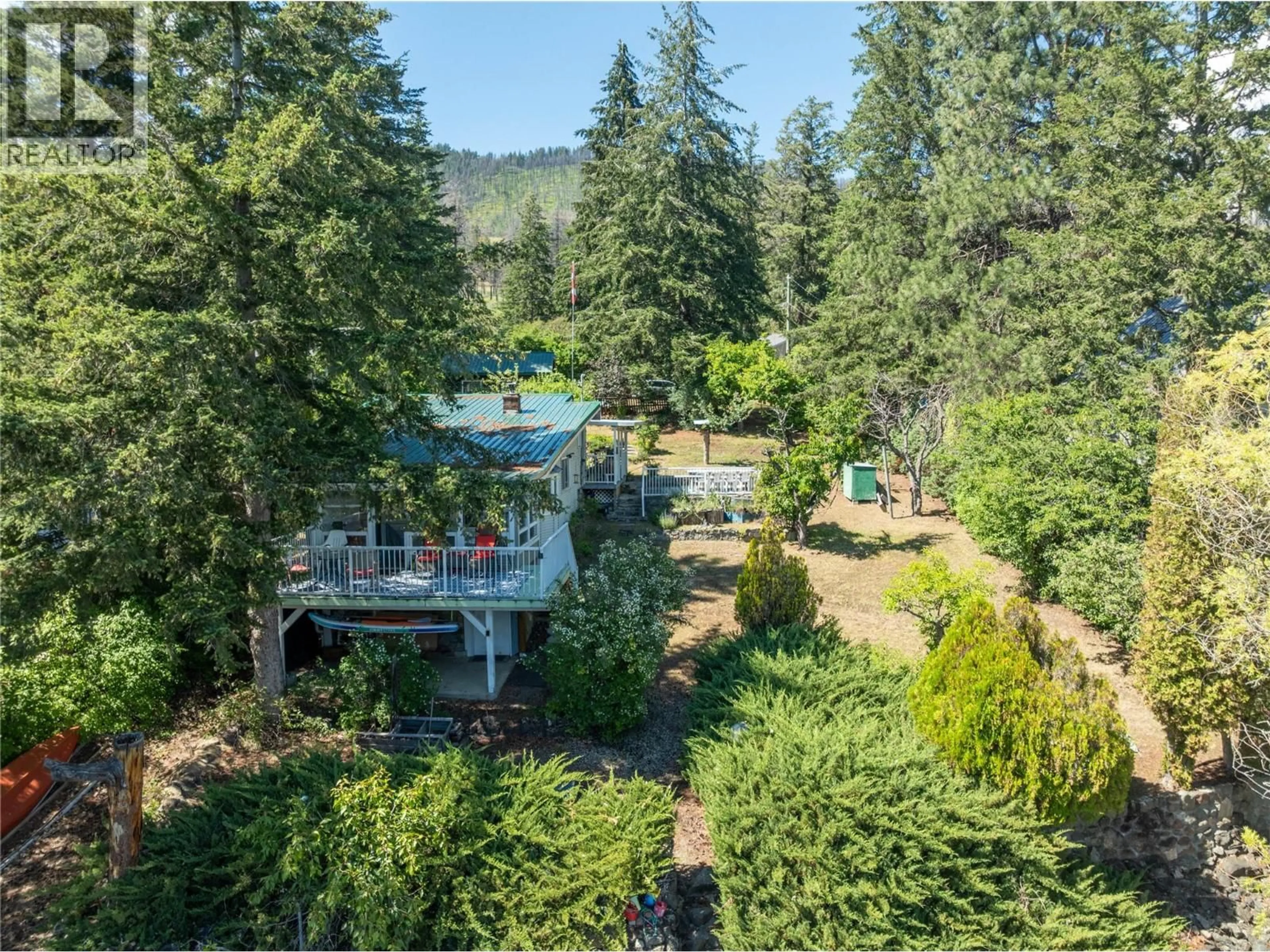 A pic from outside/outdoor area/front of a property/back of a property/a pic from drone, forest/trees view for 1281 LITTLE SHUSWAP LAKE ROAD, Chase British Columbia V0E1M2
