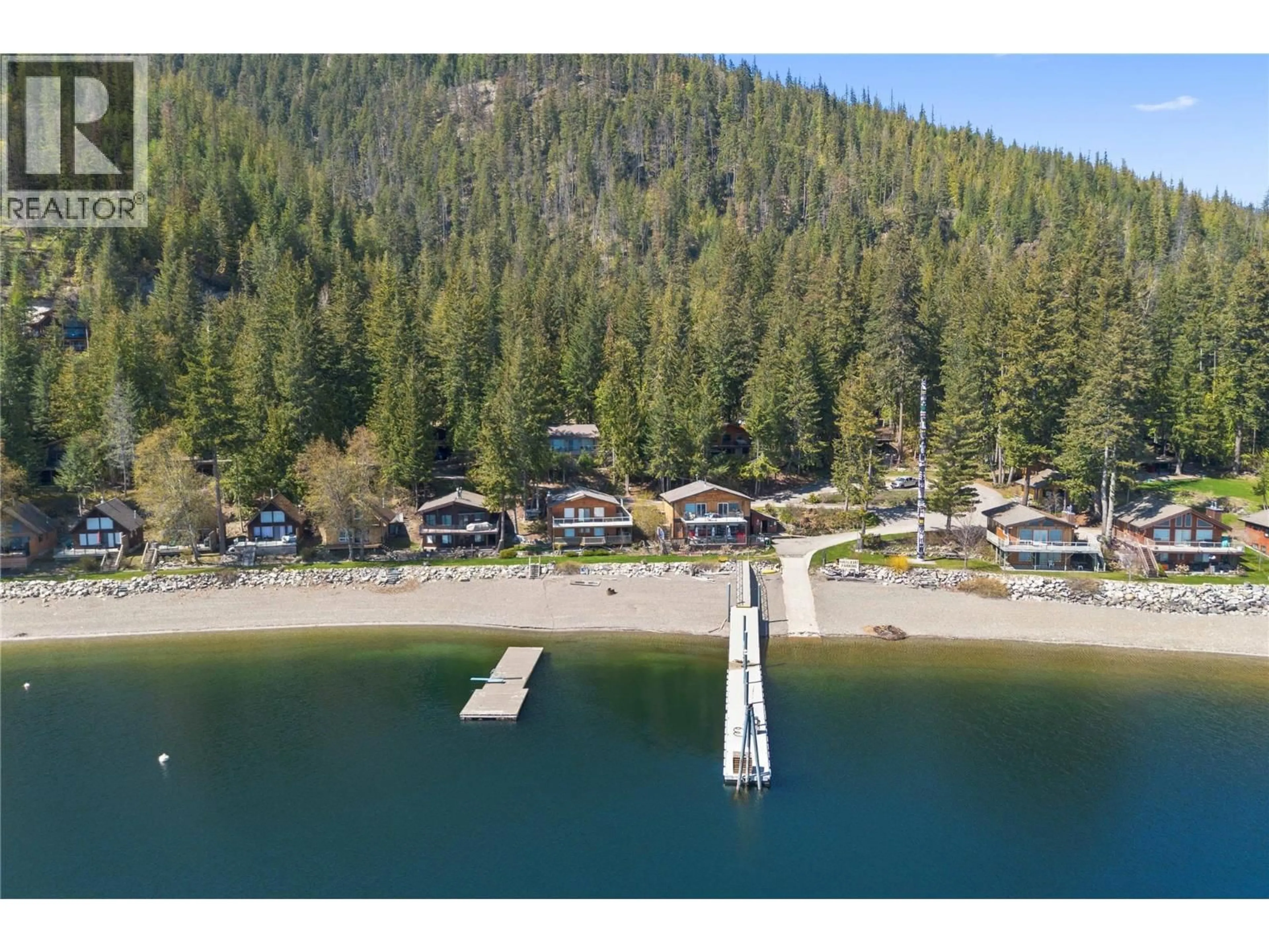 A pic from outside/outdoor area/front of a property/back of a property/a pic from drone, water/lake/river/ocean view for 28 - 7429 SUNNYBRAE CANOE POINT ROAD, Tappen British Columbia V0E2X1