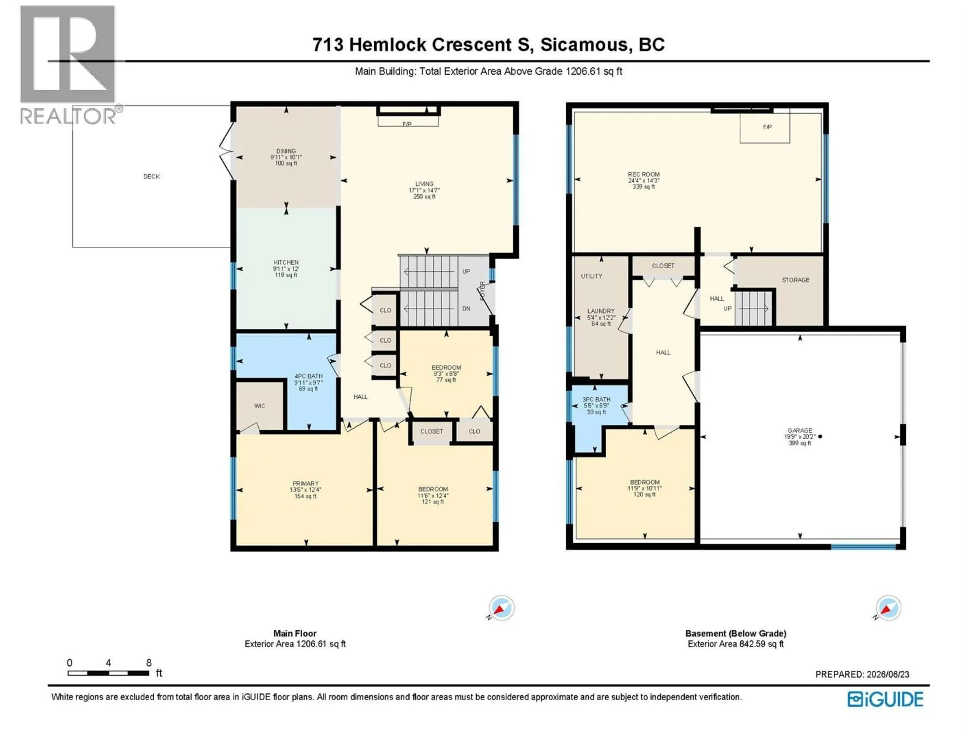 Floor plan for 713 HEMLOCK CRESCENT, Sicamous British Columbia V0E2V1