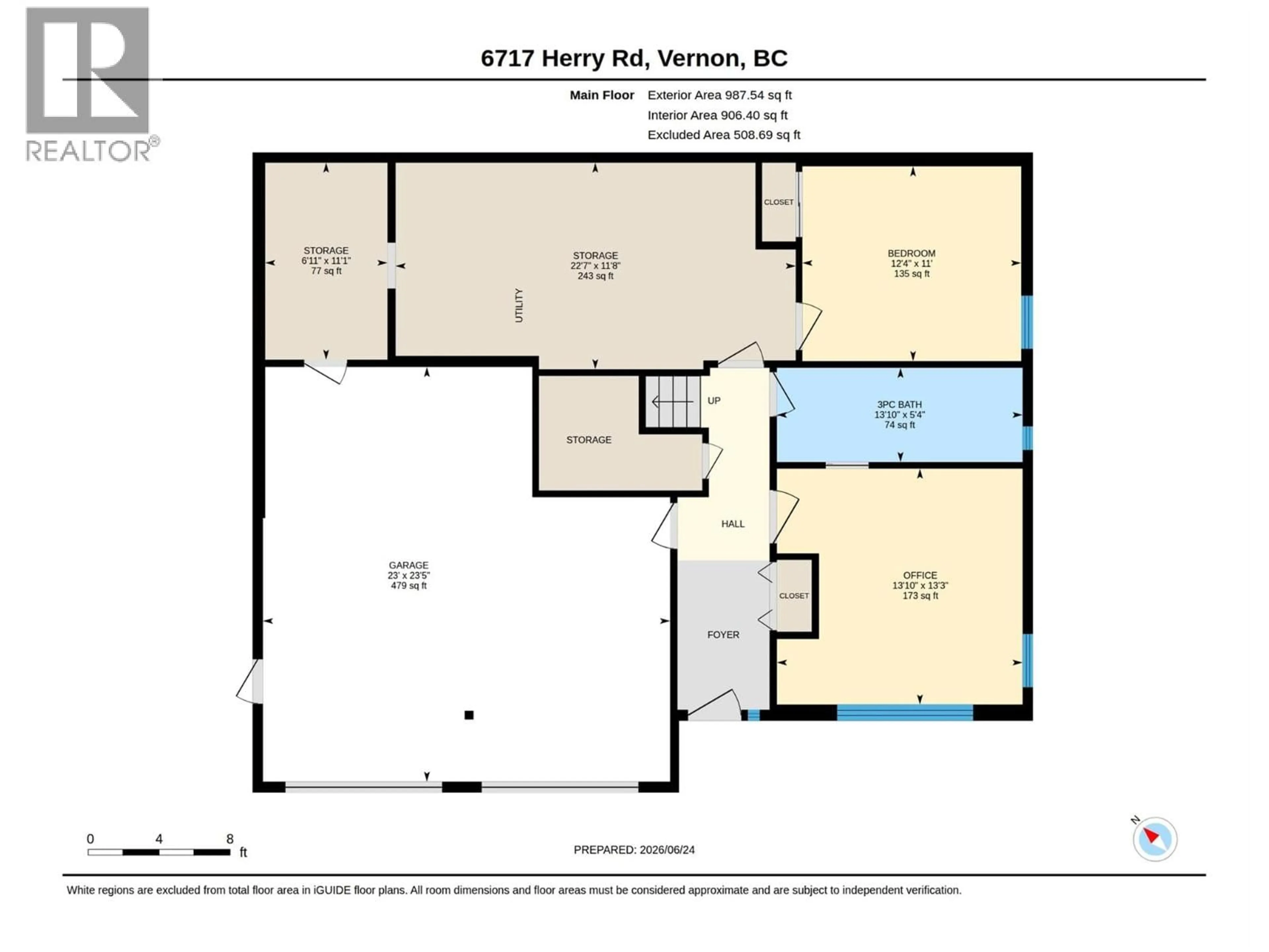 Floor plan for 6717 HERRY ROAD, Vernon British Columbia V1B3T4