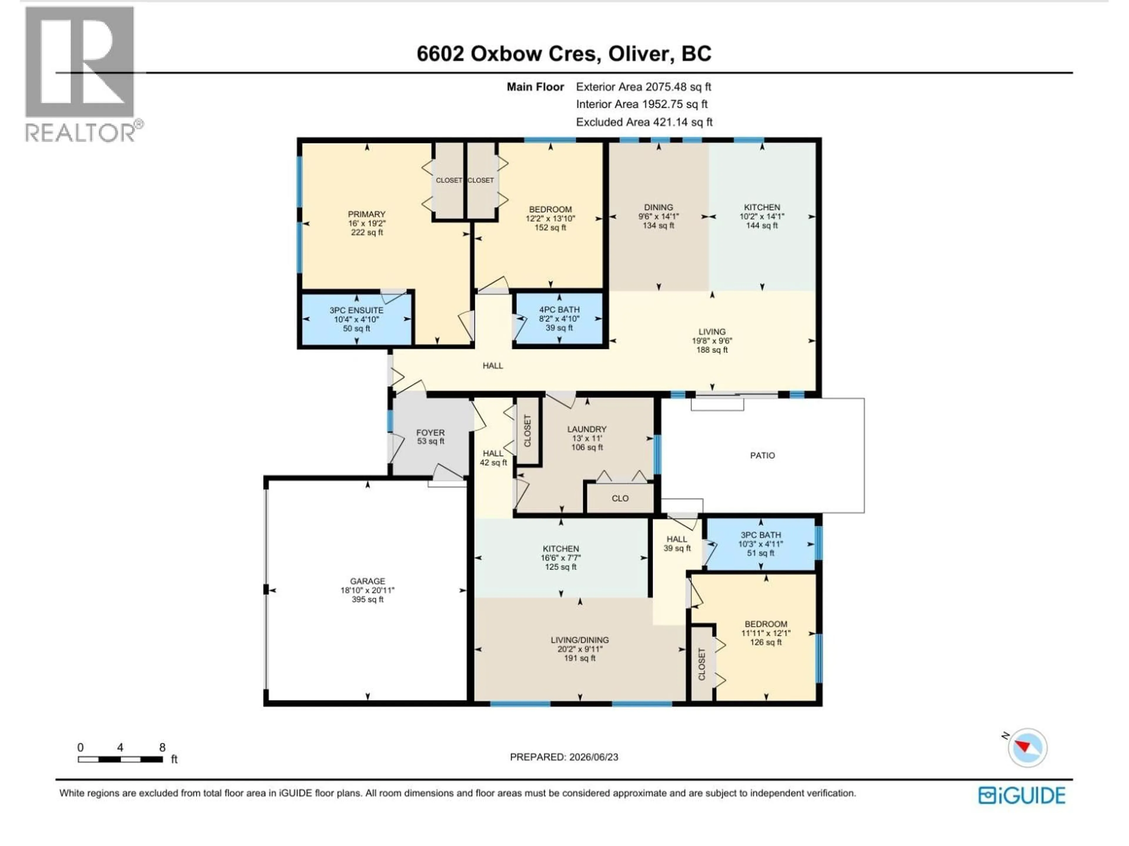 Floor plan for 6602 OXBOW CRESCENT, Oliver British Columbia V0H1T4