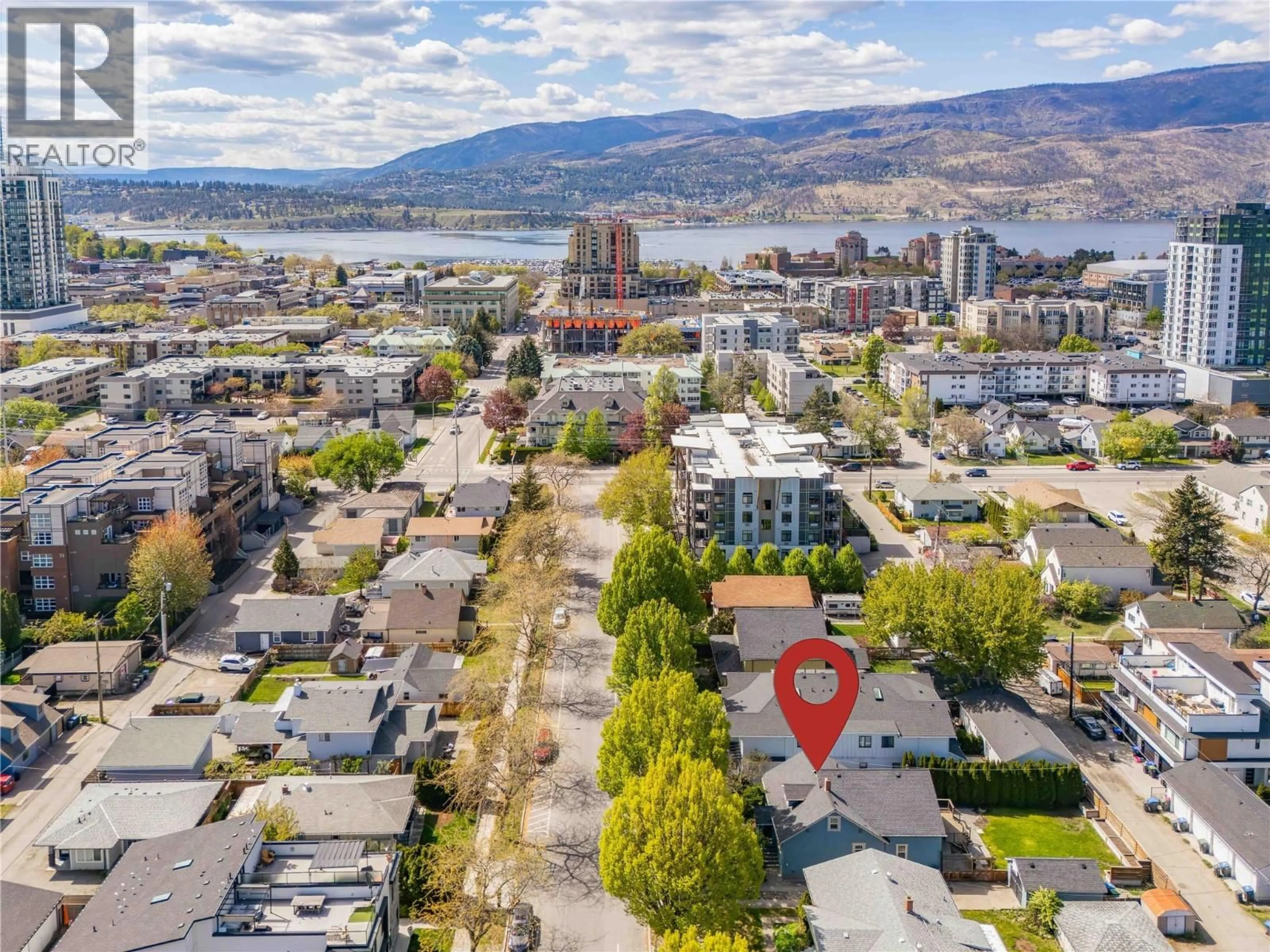 A pic from outside/outdoor area/front of a property/back of a property/a pic from drone, mountain view for 756 STOCKWELL AVENUE, Kelowna British Columbia V1Y6V9