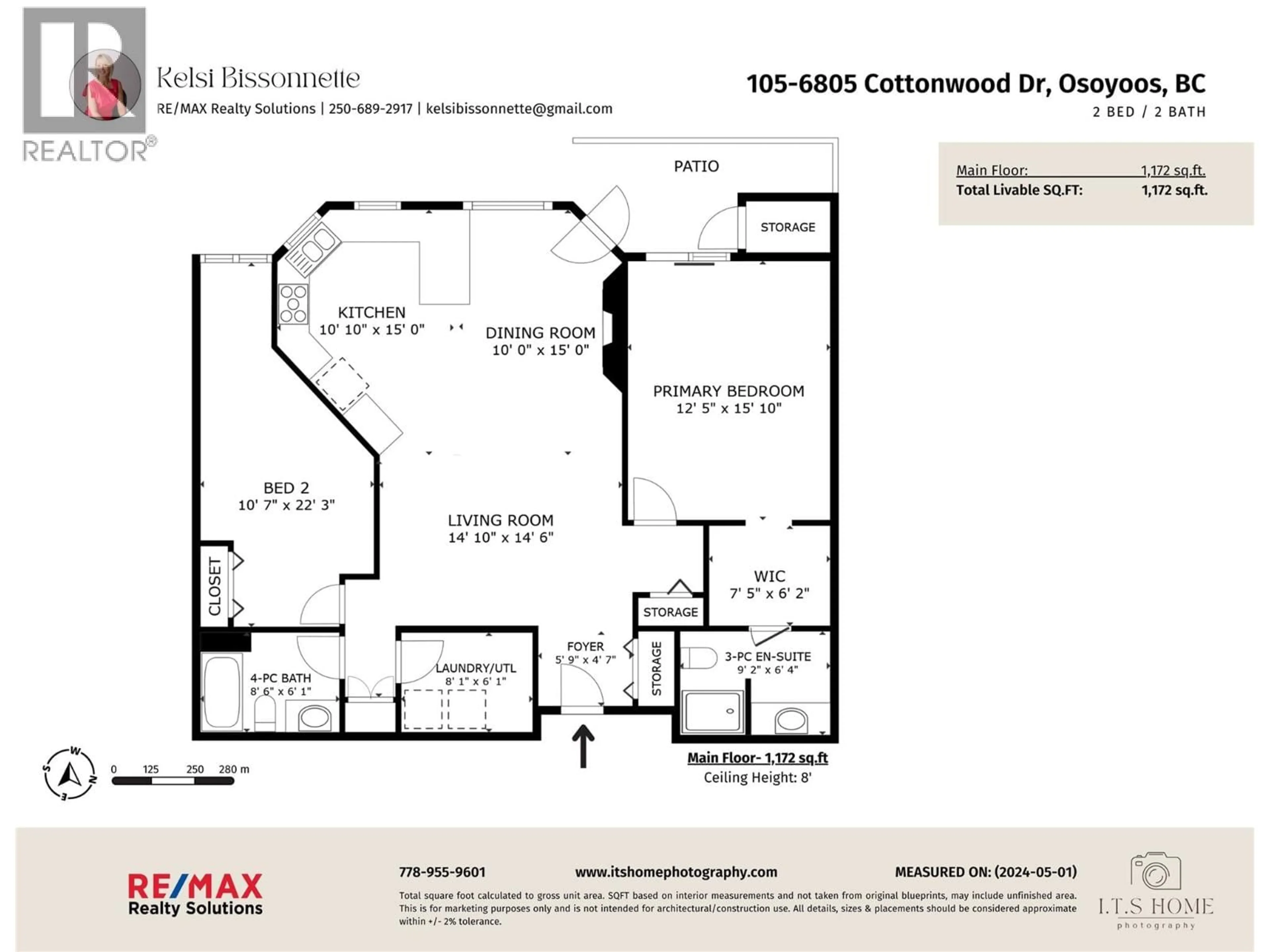Floor plan for 105 - 6805 COTTONWOOD DRIVE, Osoyoos British Columbia V0H1V3