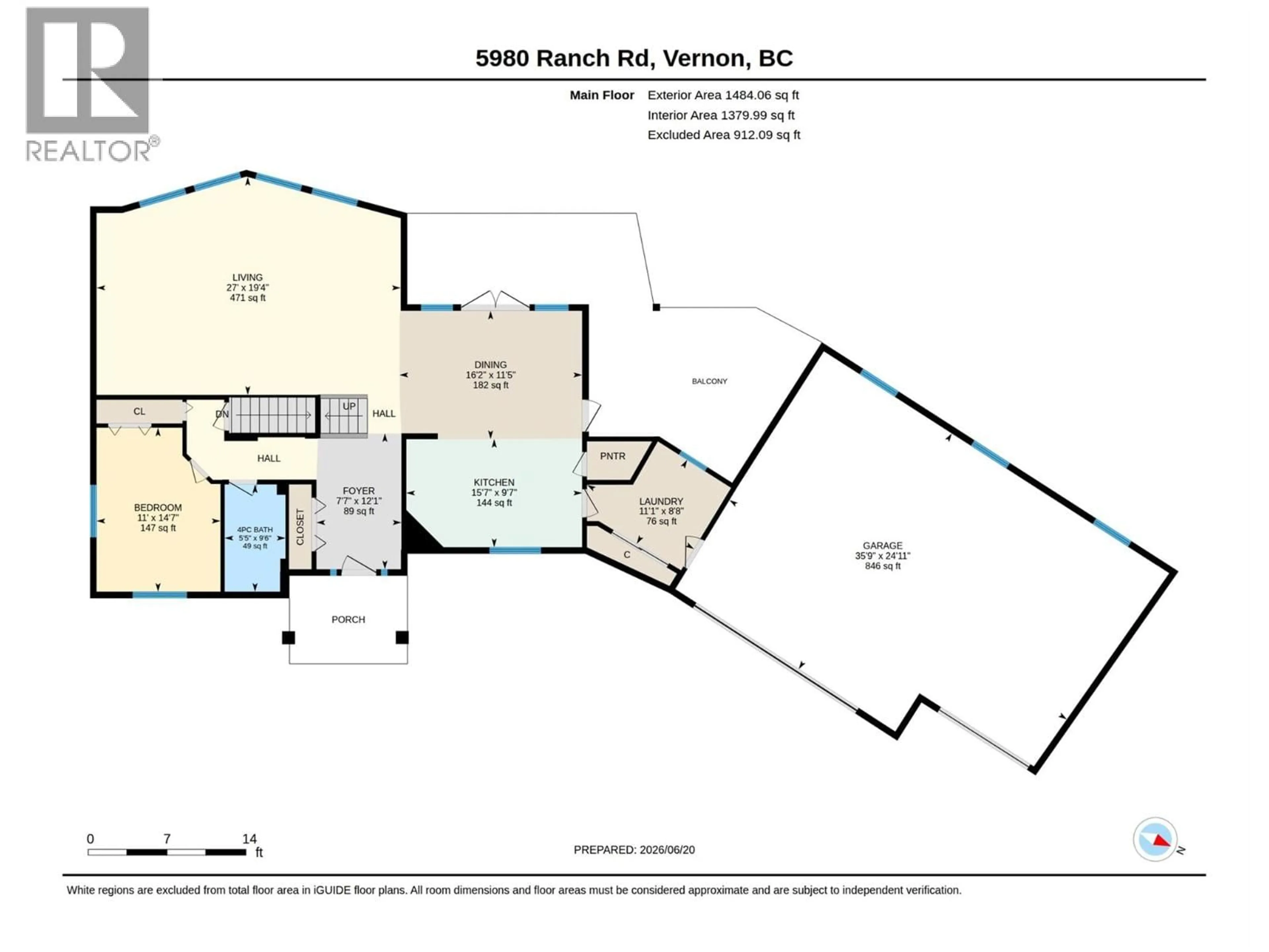 Floor plan for 5980 RANCH ROAD, Vernon British Columbia V1B3J9