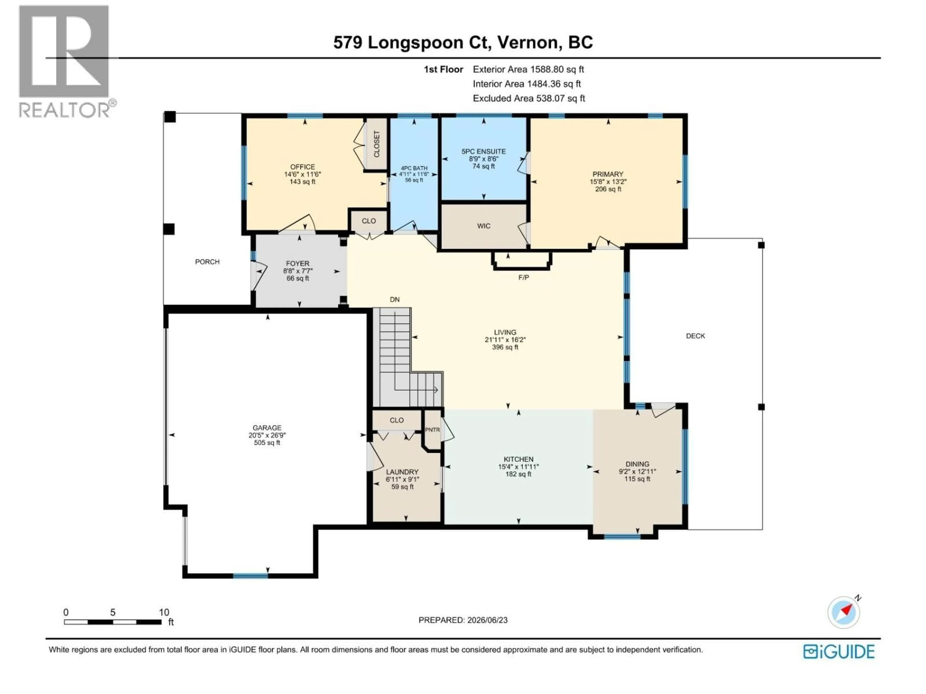 Floor plan for 579 LONGSPOON COURT, Vernon British Columbia V1H2K2
