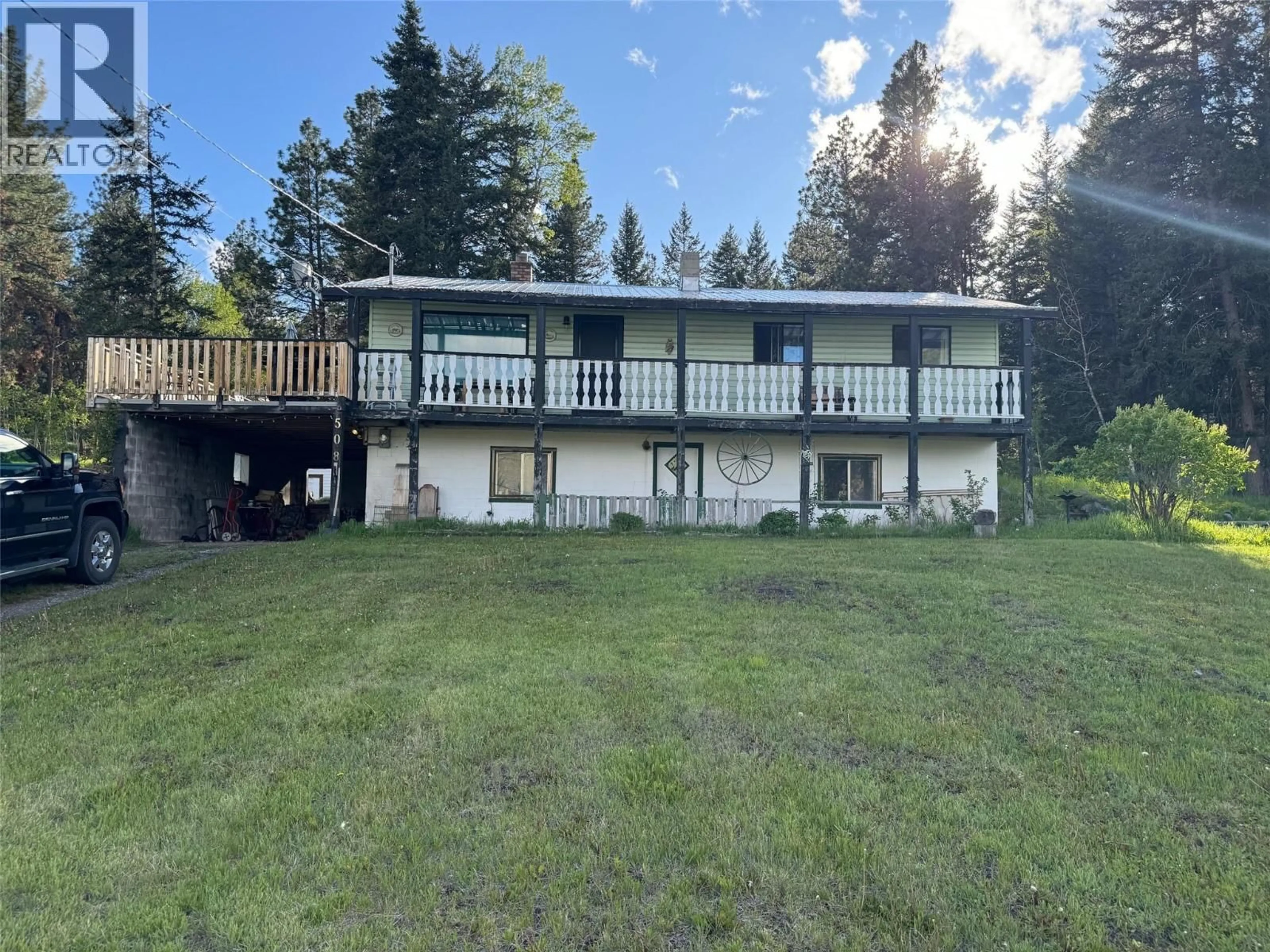 A pic from outside/outdoor area/front of a property/back of a property/a pic from drone, mountain view for 508 HARLOW MOORE DRIVE, Merritt British Columbia V1K1B8