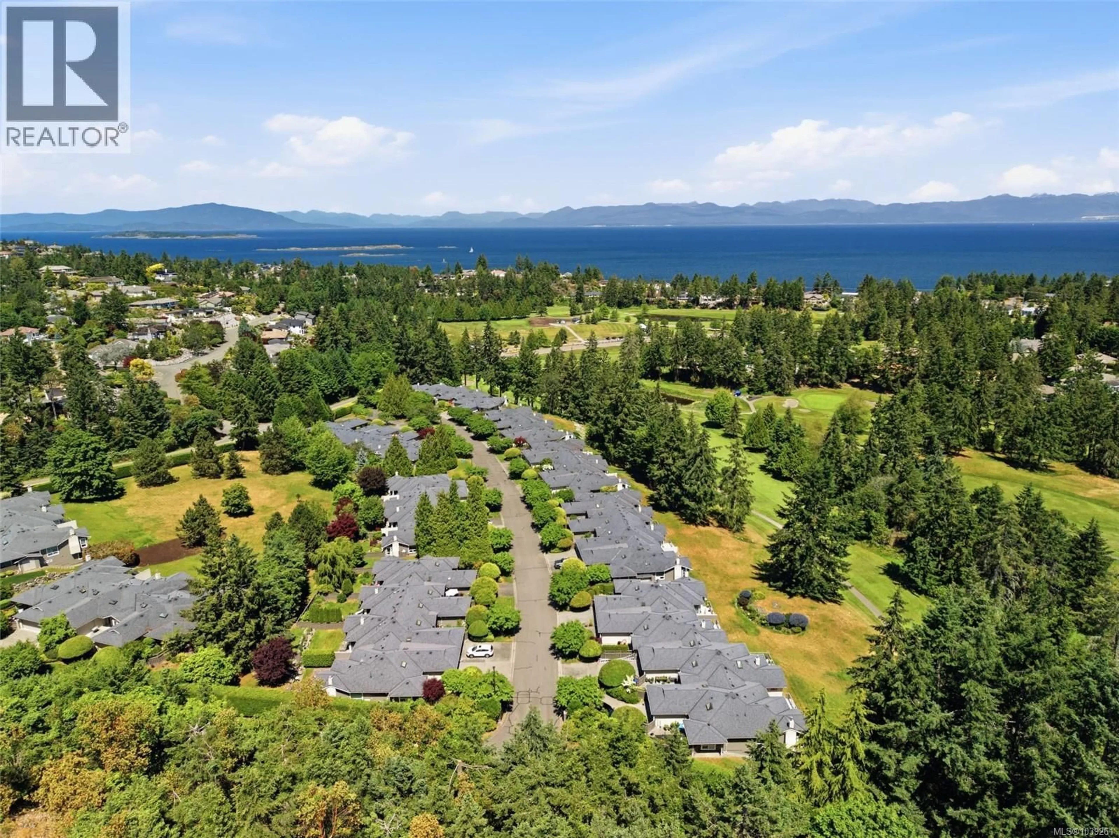 A pic from outside/outdoor area/front of a property/back of a property/a pic from drone, mountain view for 12 - 2655 ANDOVER ROAD, Nanoose Bay British Columbia V9P9J5