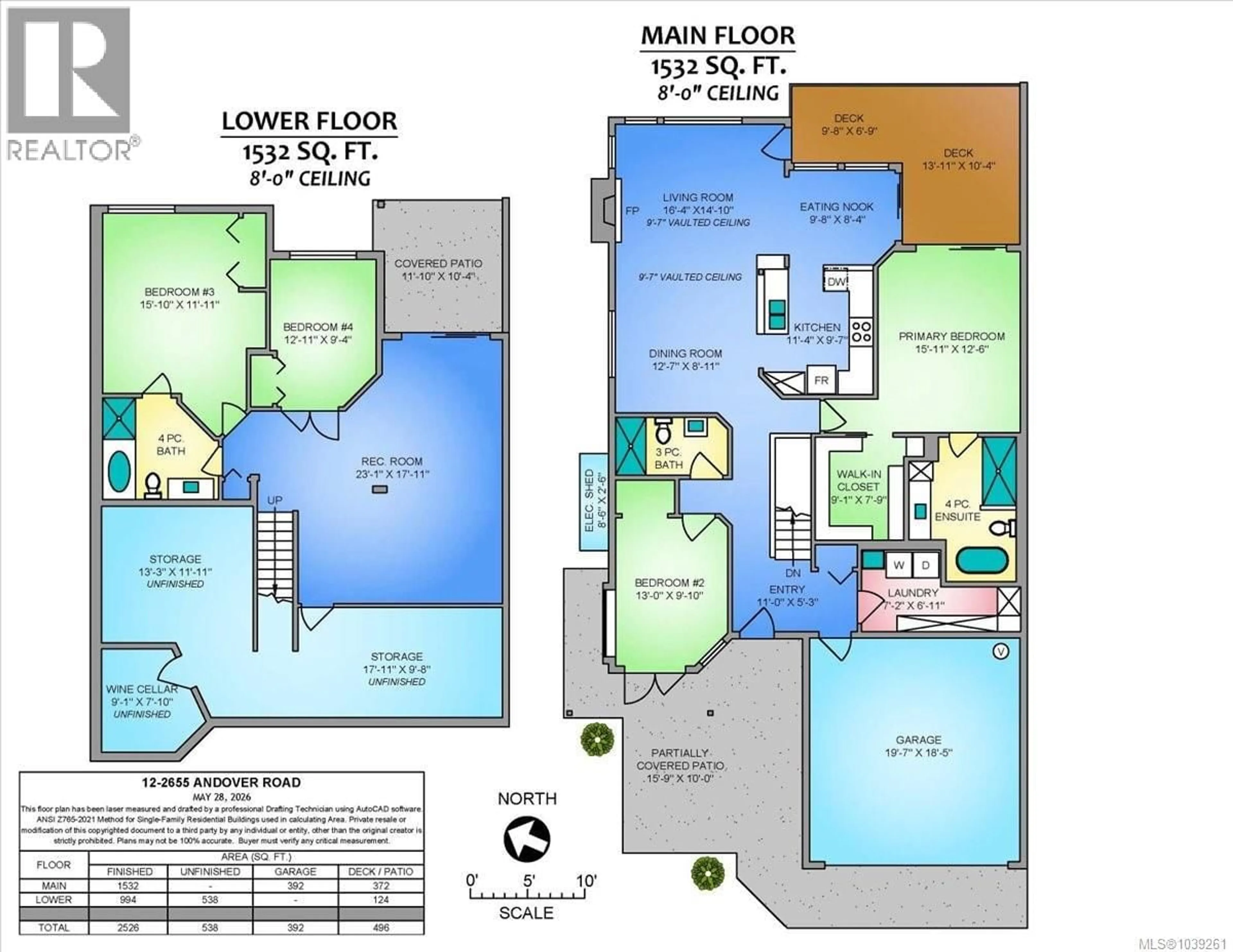 Floor plan for 12 - 2655 ANDOVER ROAD, Nanoose Bay British Columbia V9P9J5