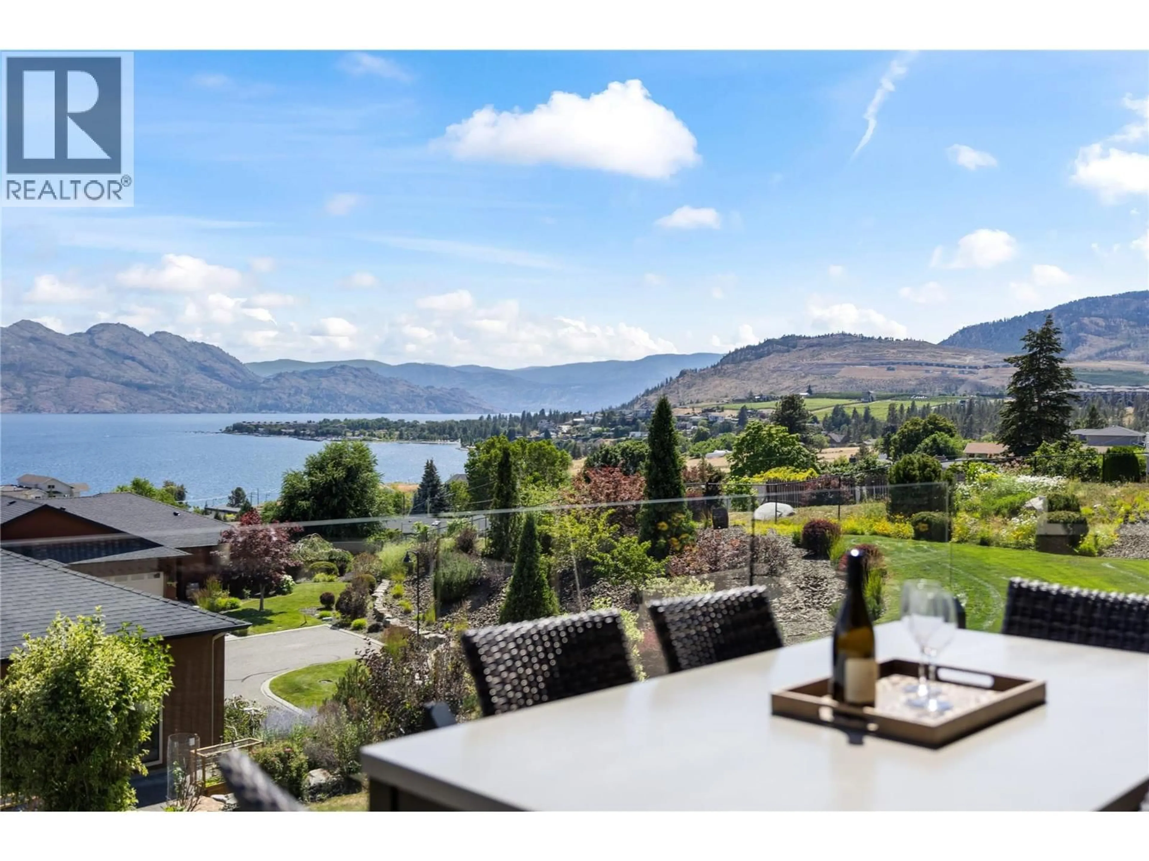 A pic from outside/outdoor area/front of a property/back of a property/a pic from drone, water/lake/river/ocean view for 2240 TERRERO PLACE, Westbank British Columbia V4T3B7