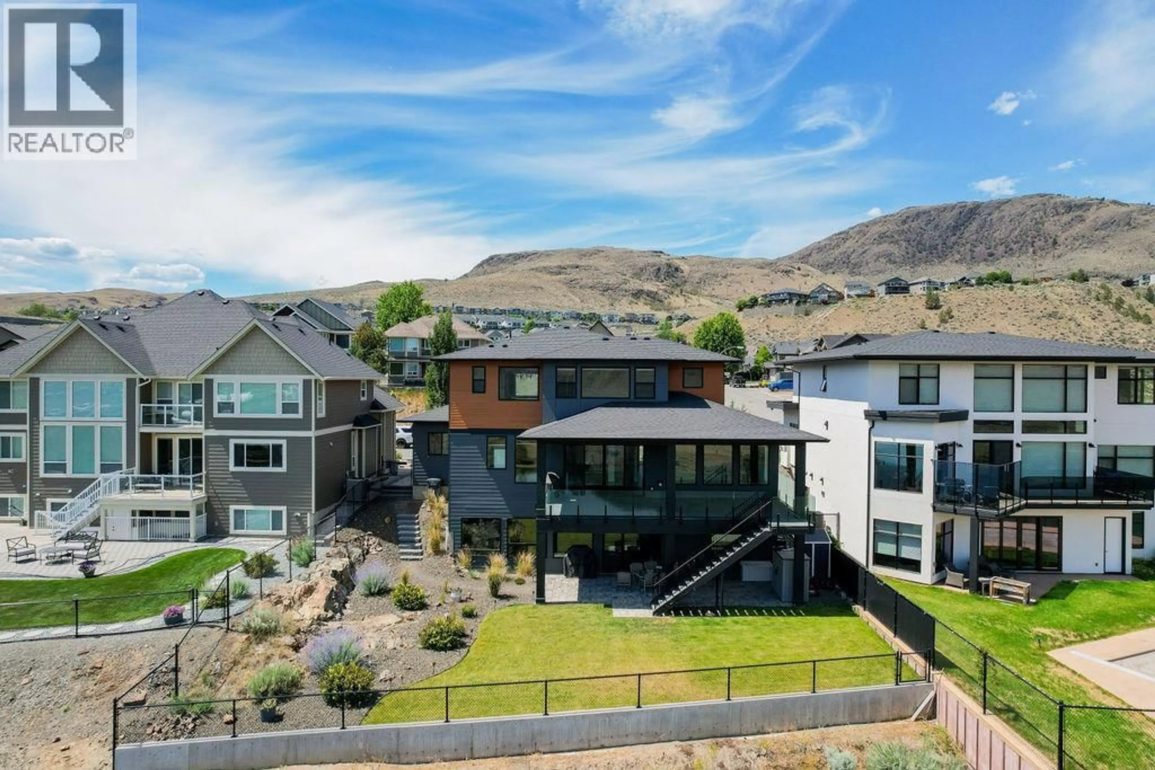 A pic from outside/outdoor area/front of a property/back of a property/a pic from drone, mountain view for 880 CANTLE DRIVE, Kamloops British Columbia V2B0A7