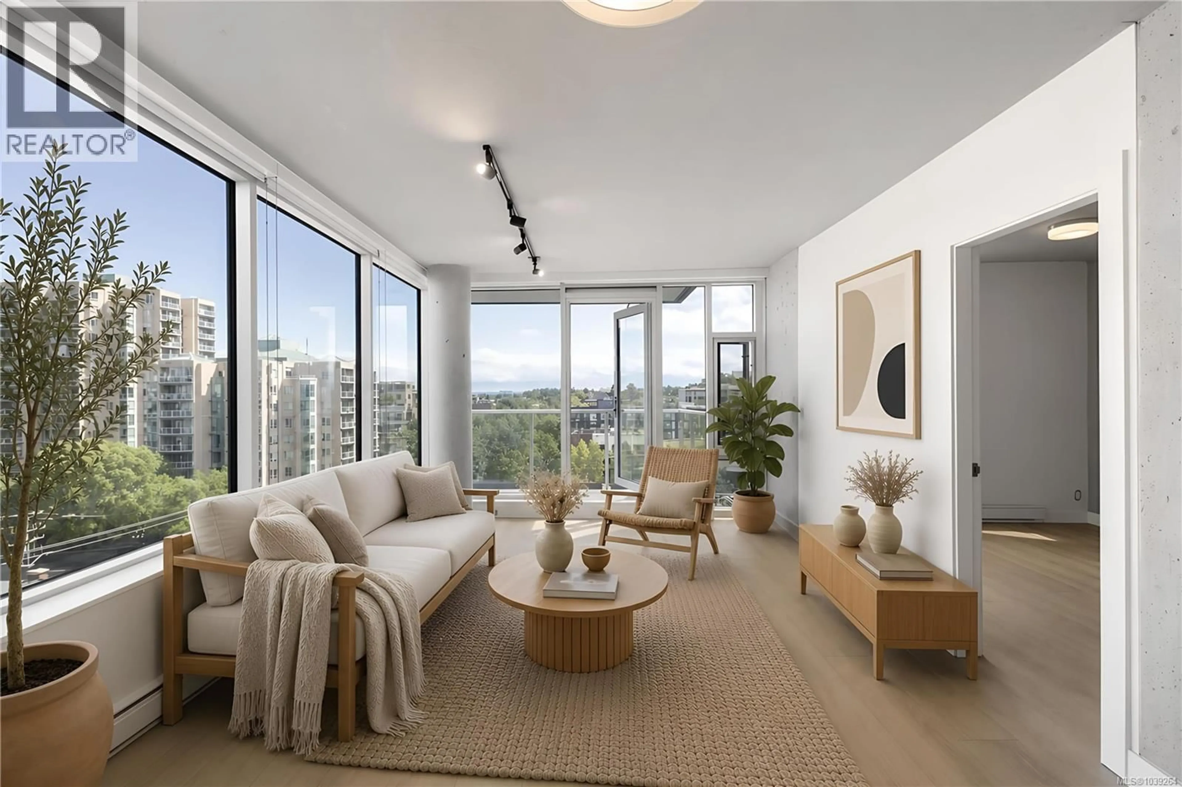 Living room with furniture, unknown for 713 - 989 JOHNSON STREET, Victoria British Columbia V8V0E3