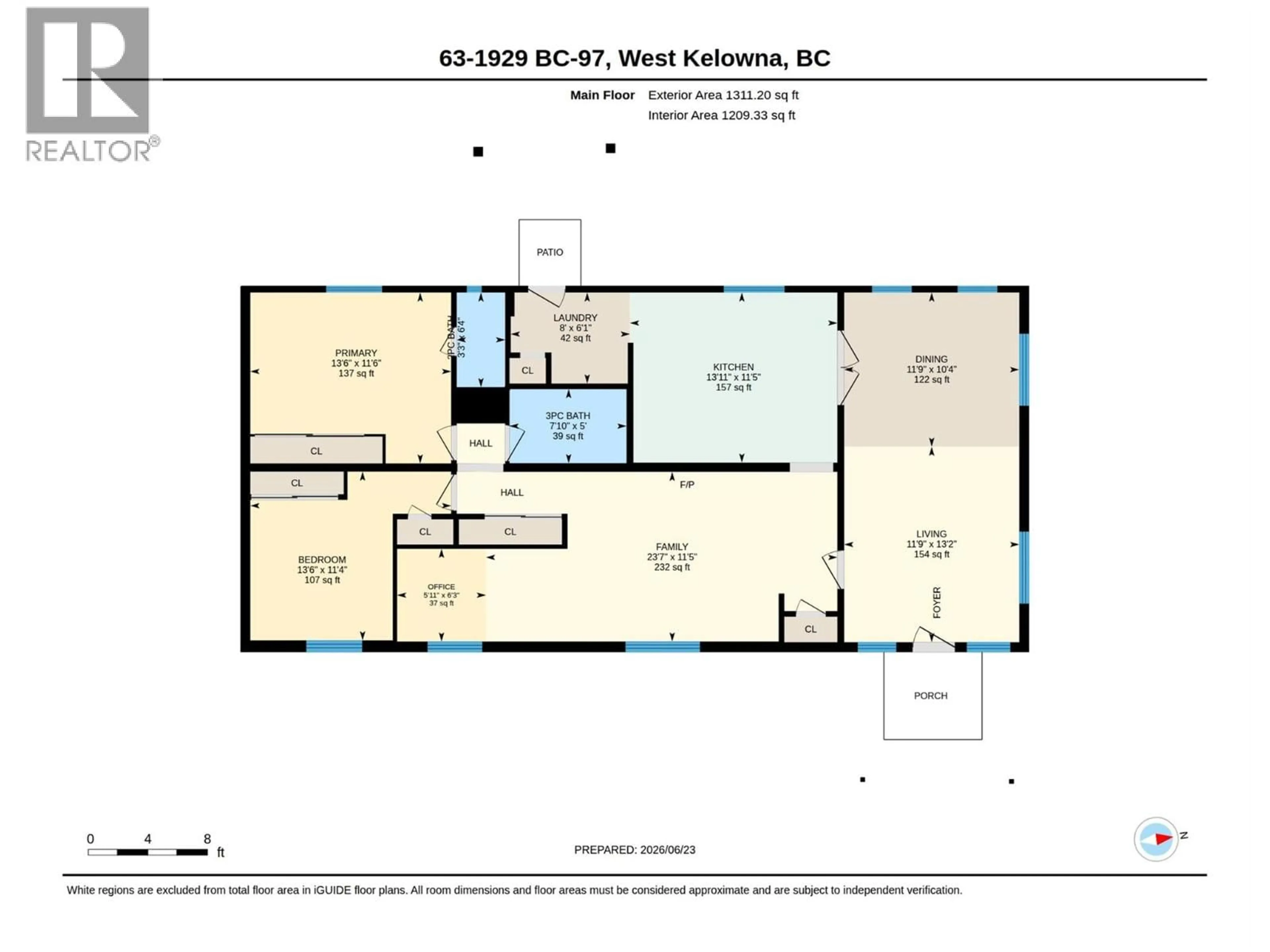 Floor plan for 63 - 1929 HIGHWAY 97S HIGHWAY, Westbank British Columbia V1Z2Z1