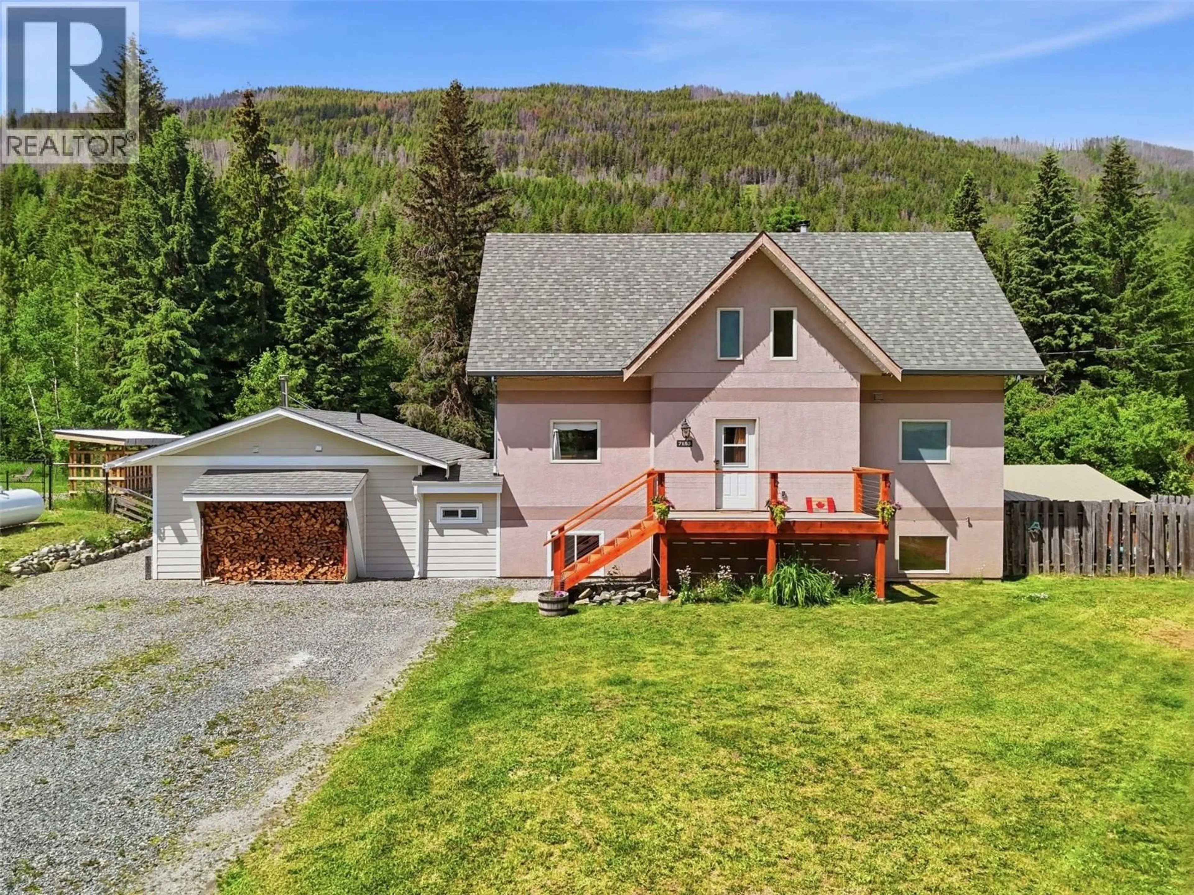 A pic from outside/outdoor area/front of a property/back of a property/a pic from drone, mountain view for 7153 CAHILTY ROAD, Kamloops British Columbia V0E1Z1