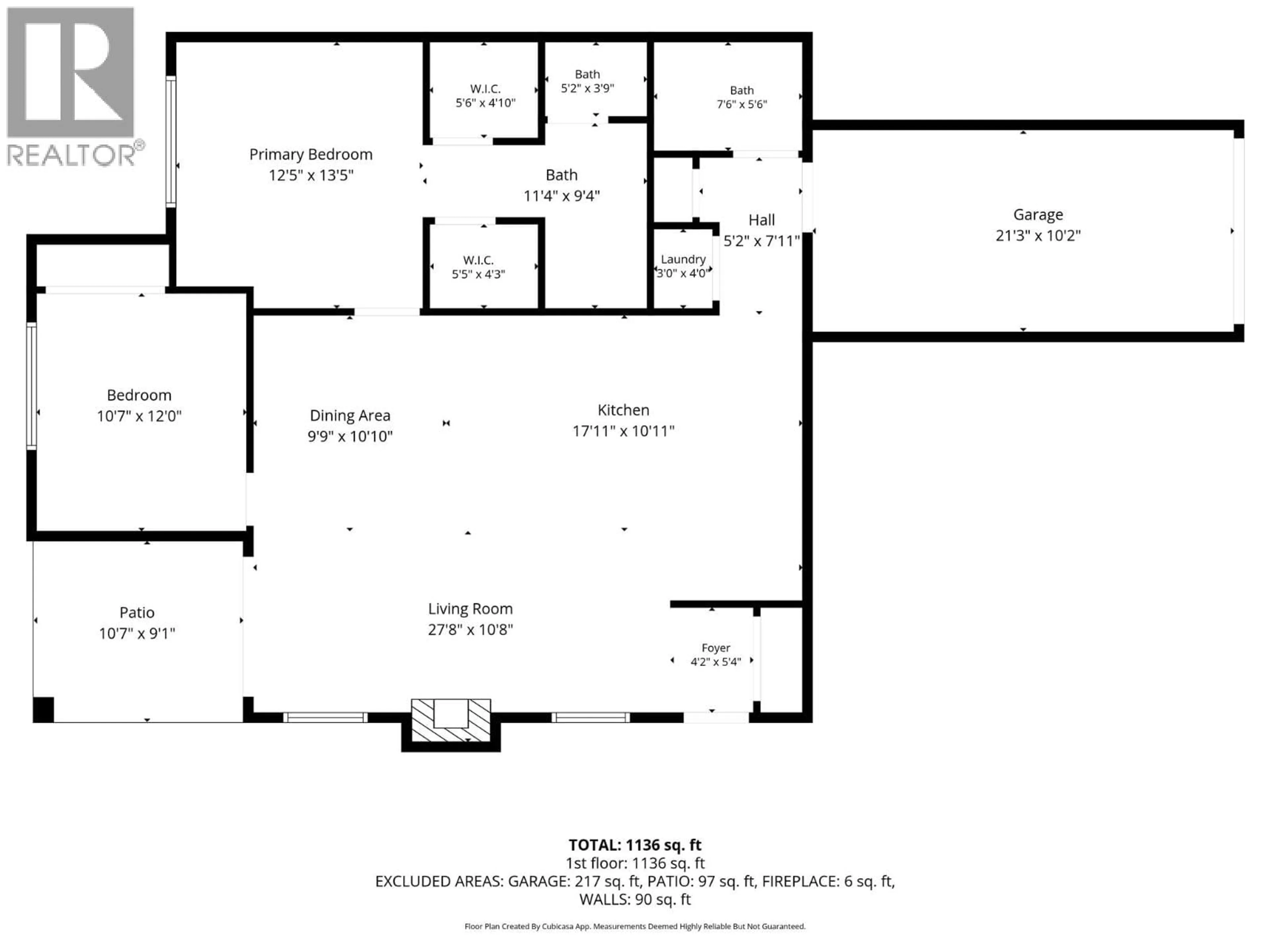 Floor plan for 107 - 511 YATES ROAD, Kelowna British Columbia V1V2X2