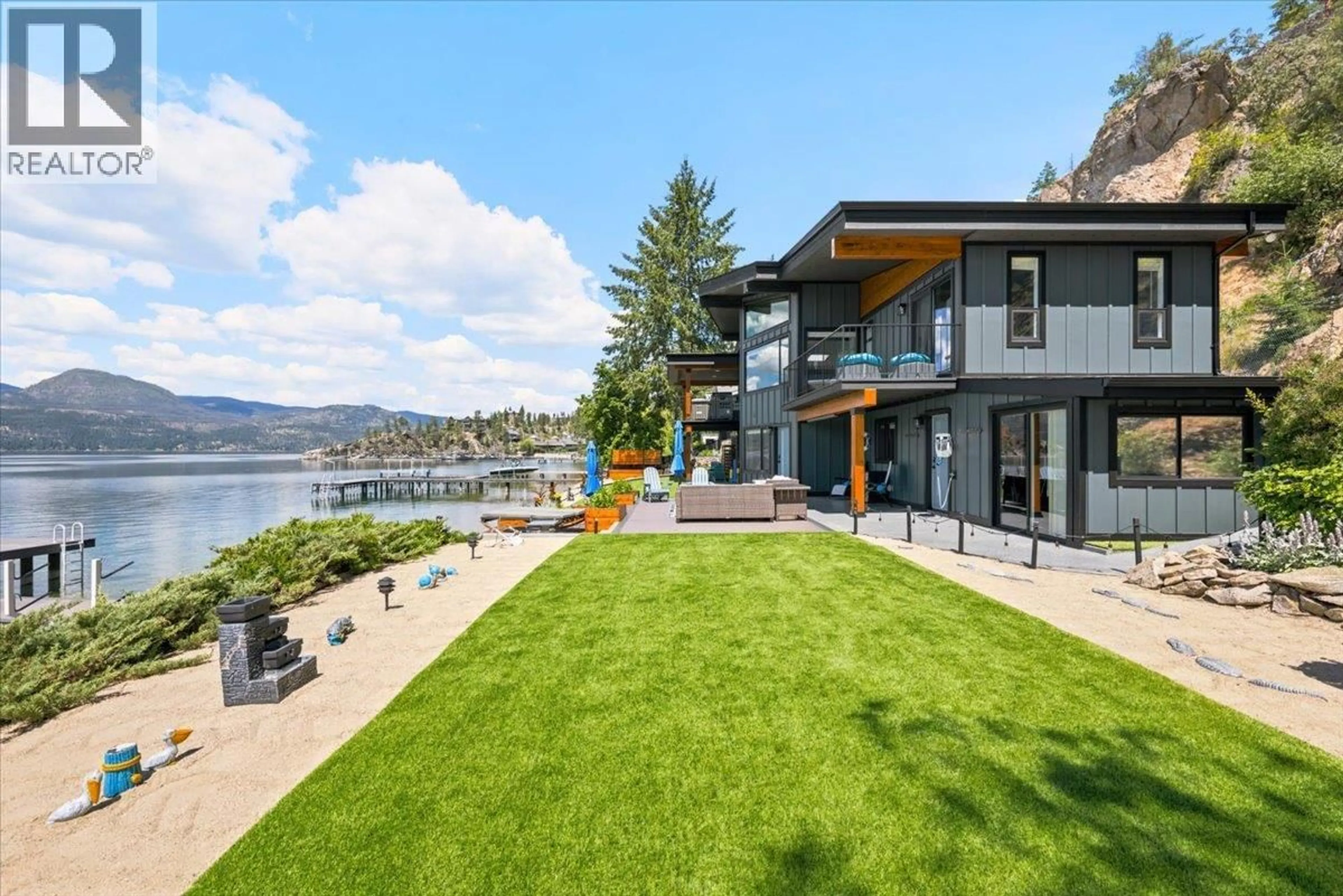 A pic from outside/outdoor area/front of a property/back of a property/a pic from drone, water/lake/river/ocean view for 400 INKSTER ROAD, Vernon British Columbia V1H1L2