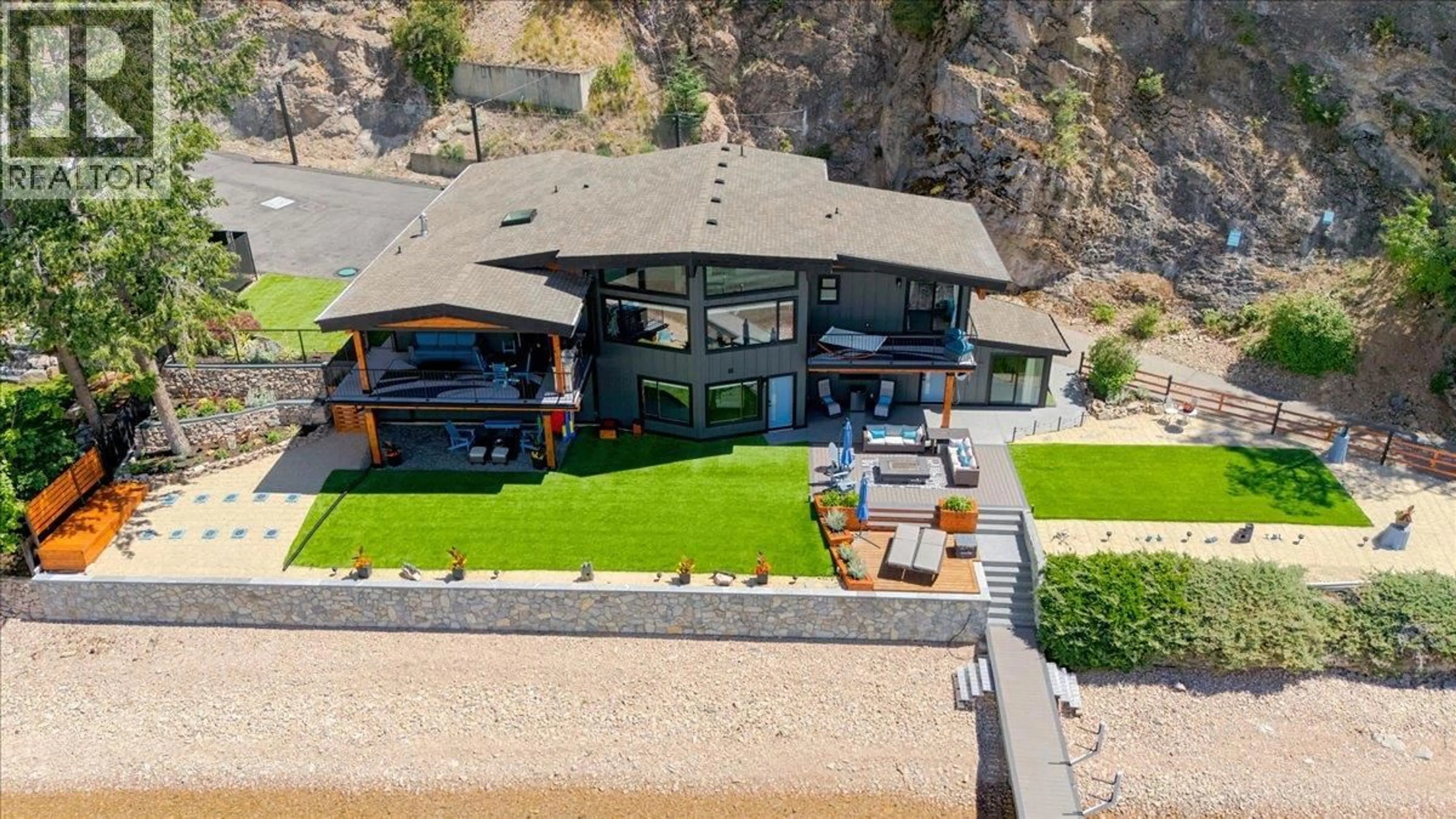 A pic from outside/outdoor area/front of a property/back of a property/a pic from drone, mountain view for 400 INKSTER ROAD, Vernon British Columbia V1H1L2