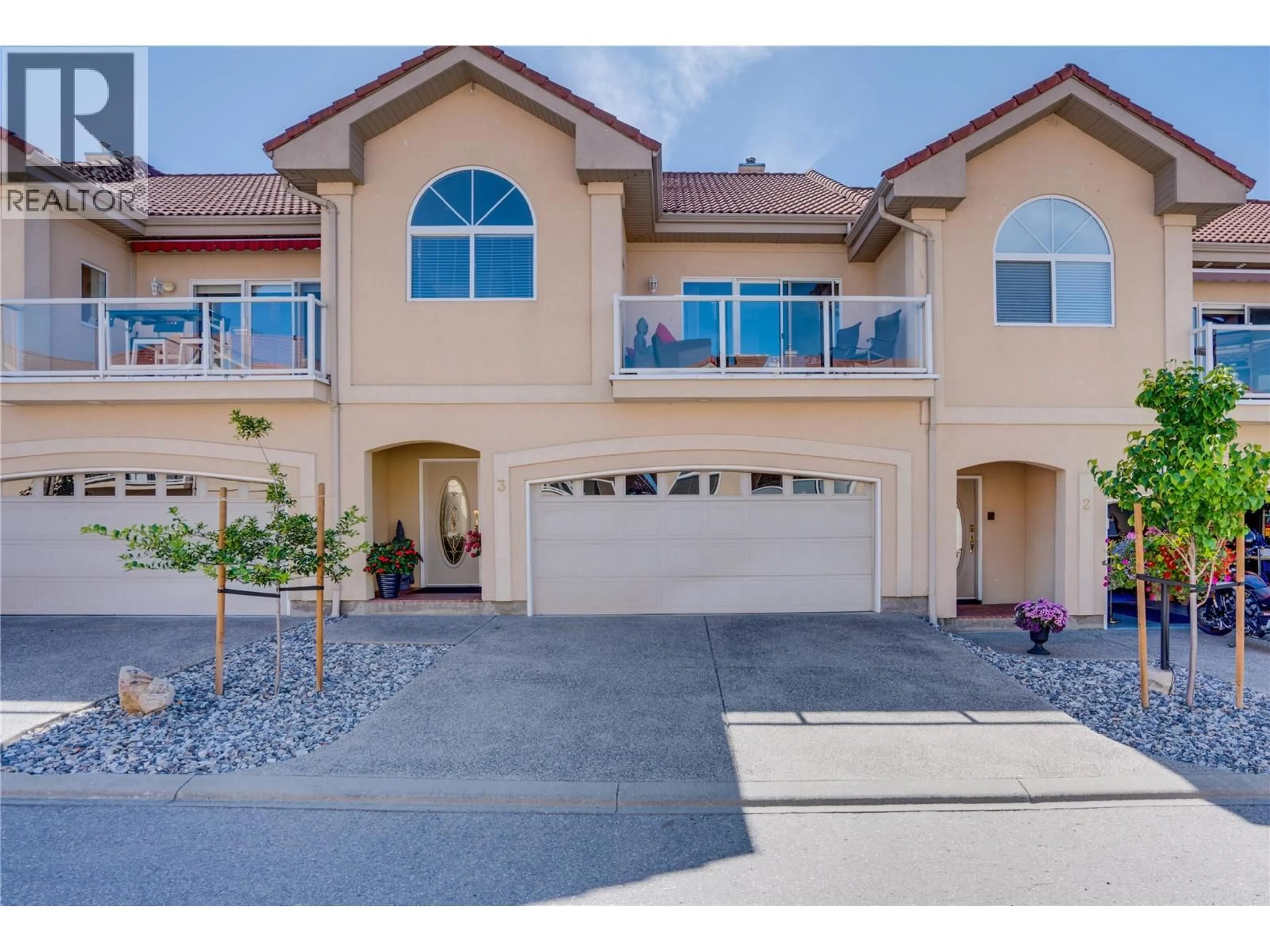 Home with vinyl exterior material, street for 3 - 7701 OKANAGAN LANDING ROAD, Vernon British Columbia V1H1H2