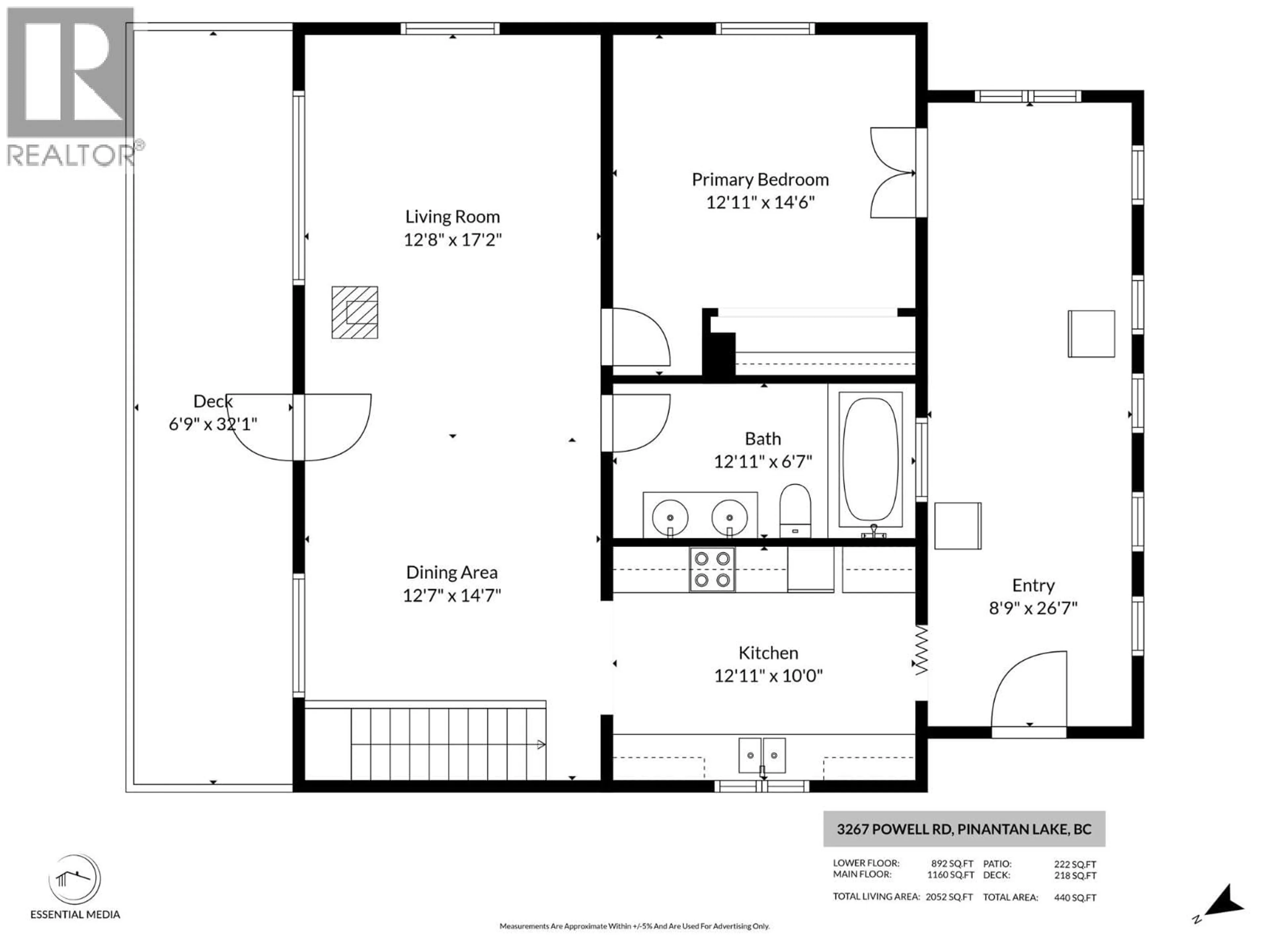 Floor plan for 3267 POWELL ROAD, Kamloops British Columbia V0E3E1