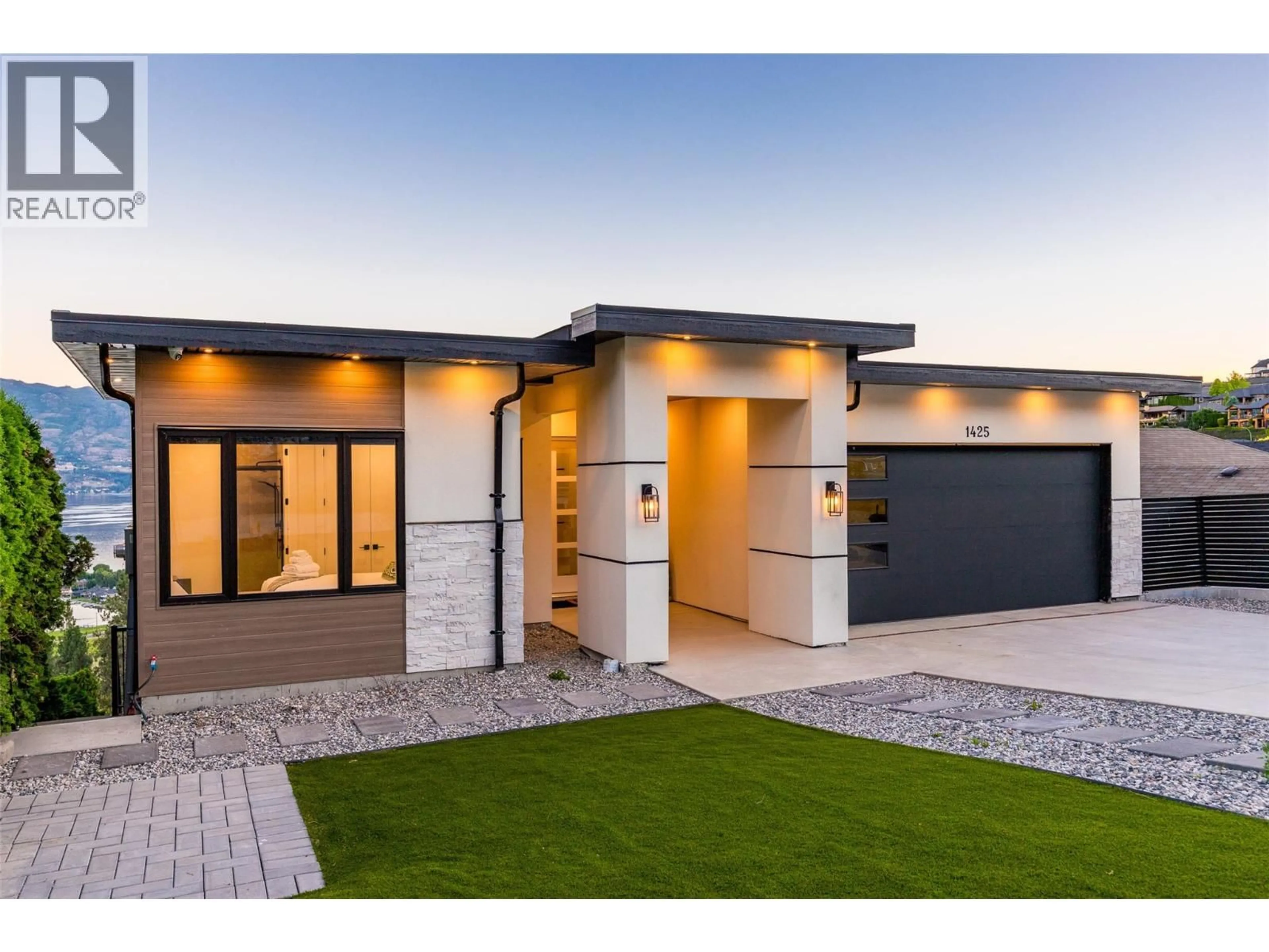Home with brick exterior material, street for 1425 MENU ROAD, West Kelowna British Columbia V4T2R9