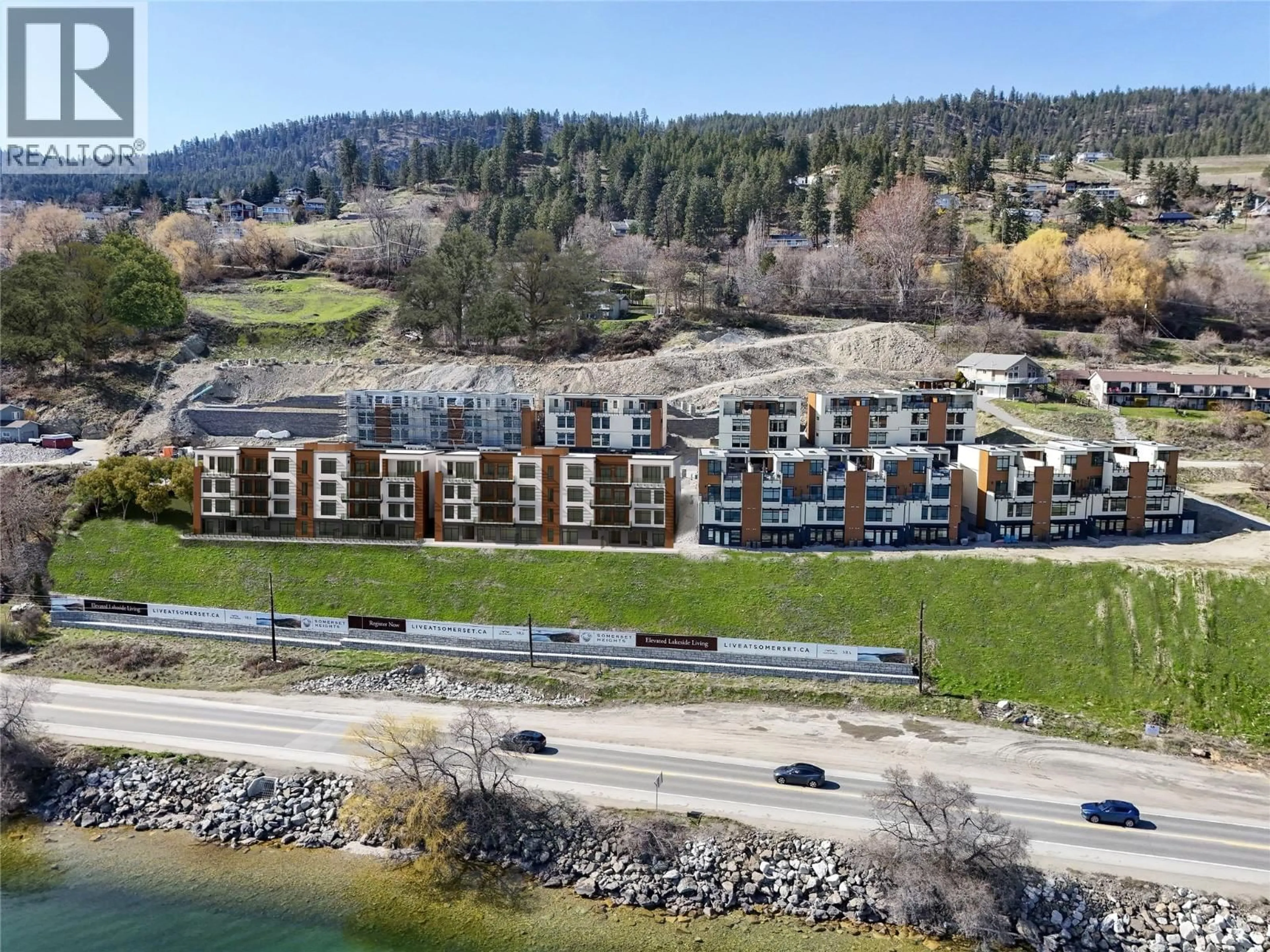 A pic from outside/outdoor area/front of a property/back of a property/a pic from drone, water/lake/river/ocean view for 3A - PRINCESS STREET, Peachland British Columbia V0H1X7