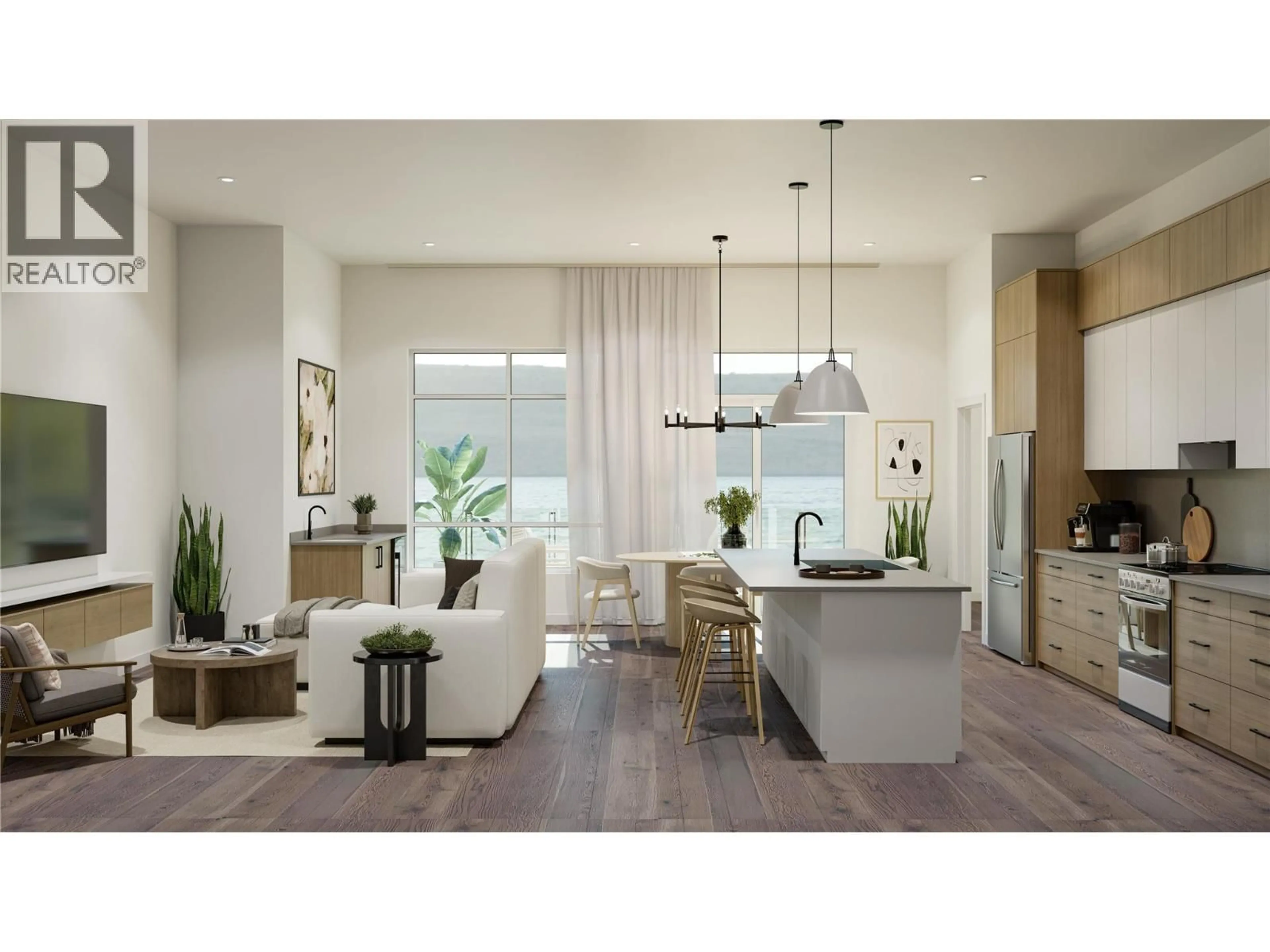 Open concept kitchen, wood/laminate floor for 3A - PRINCESS STREET, Peachland British Columbia V0H1X7