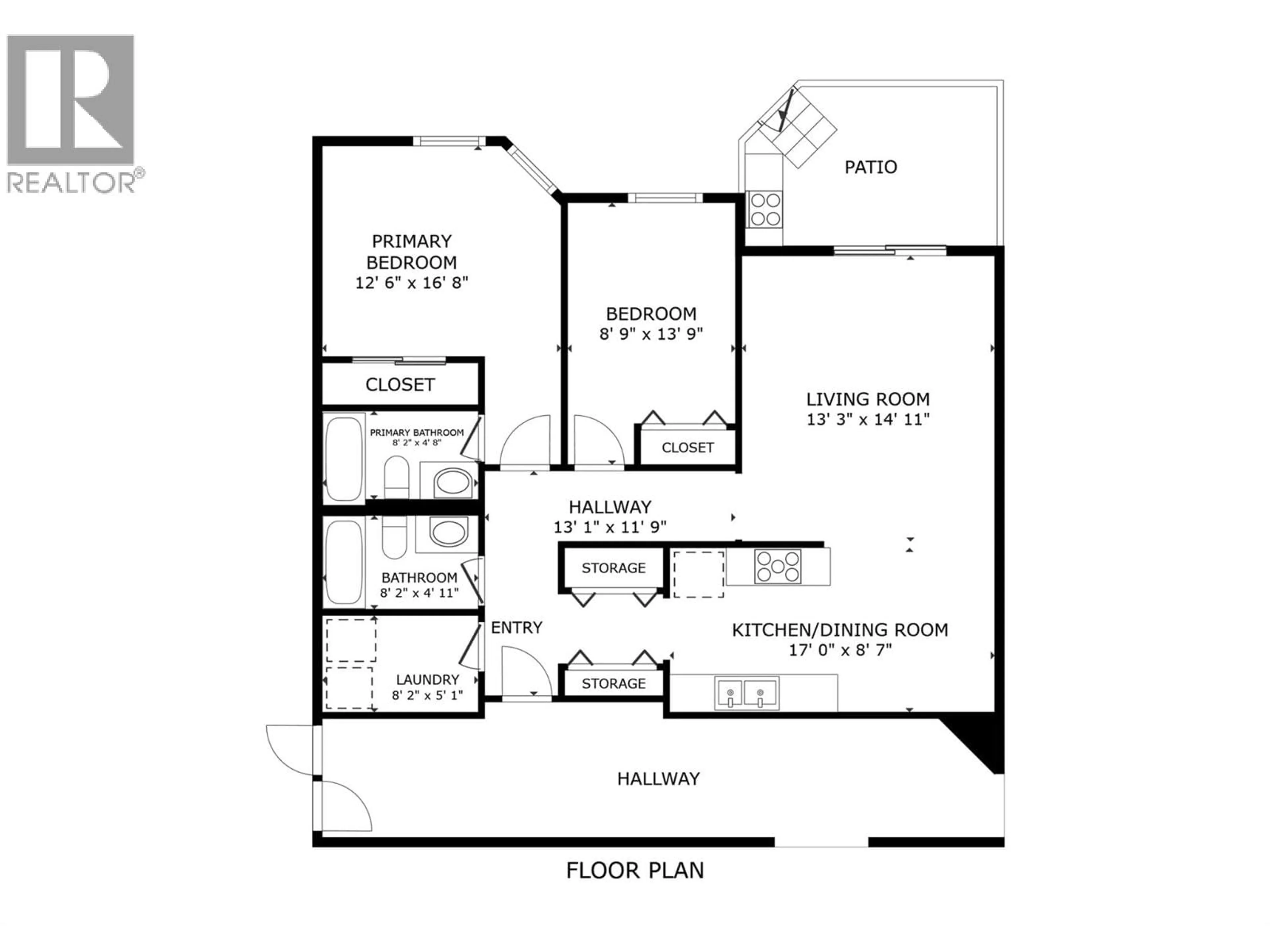 Floor plan for 186 - 3854 GORDON DRIVE, Kelowna British Columbia V1W3G5