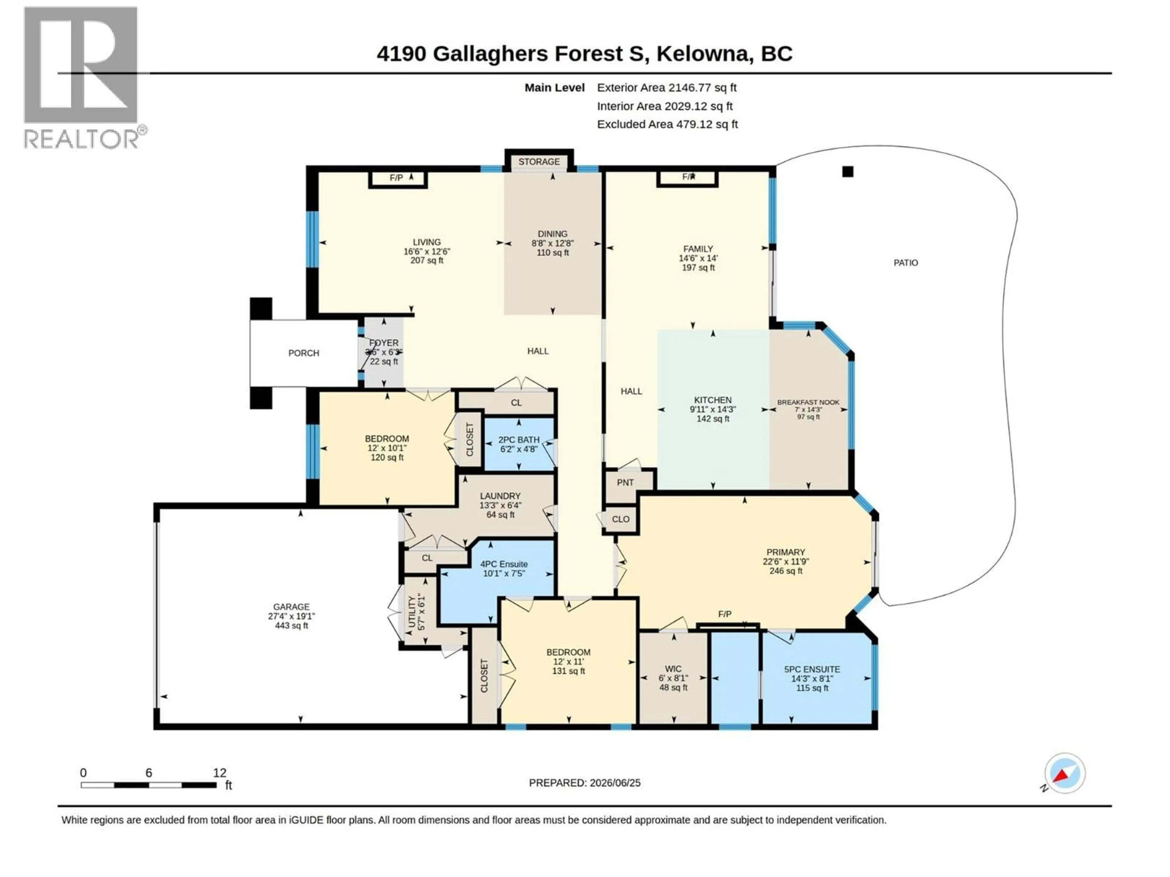 Floor plan for 4190 GALLAGHERS FOREST SOUTH, Kelowna British Columbia V1W5E4