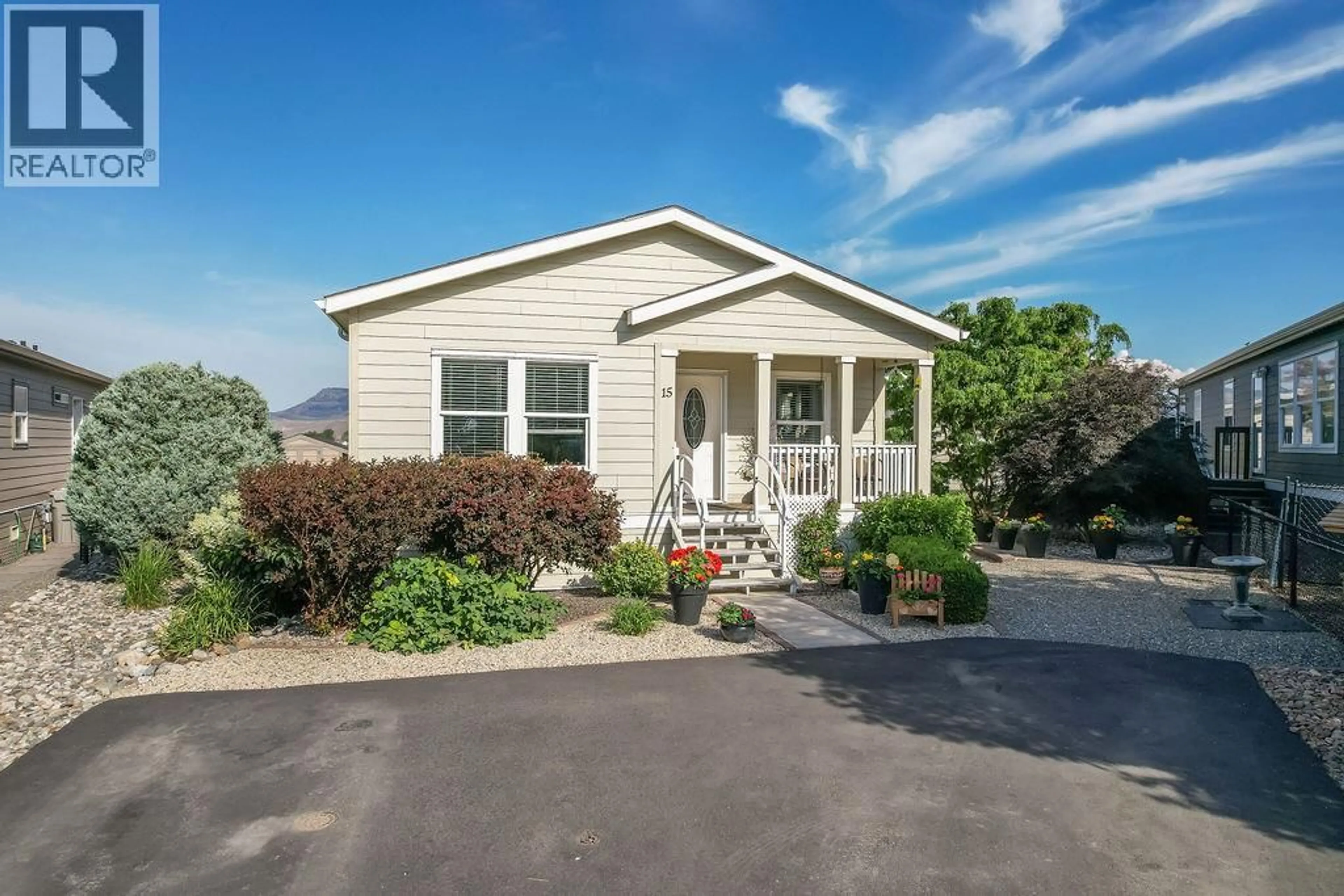Home with vinyl exterior material, street for 15 - 1030 RICARDO ROAD, Kamloops British Columbia V2H0C7