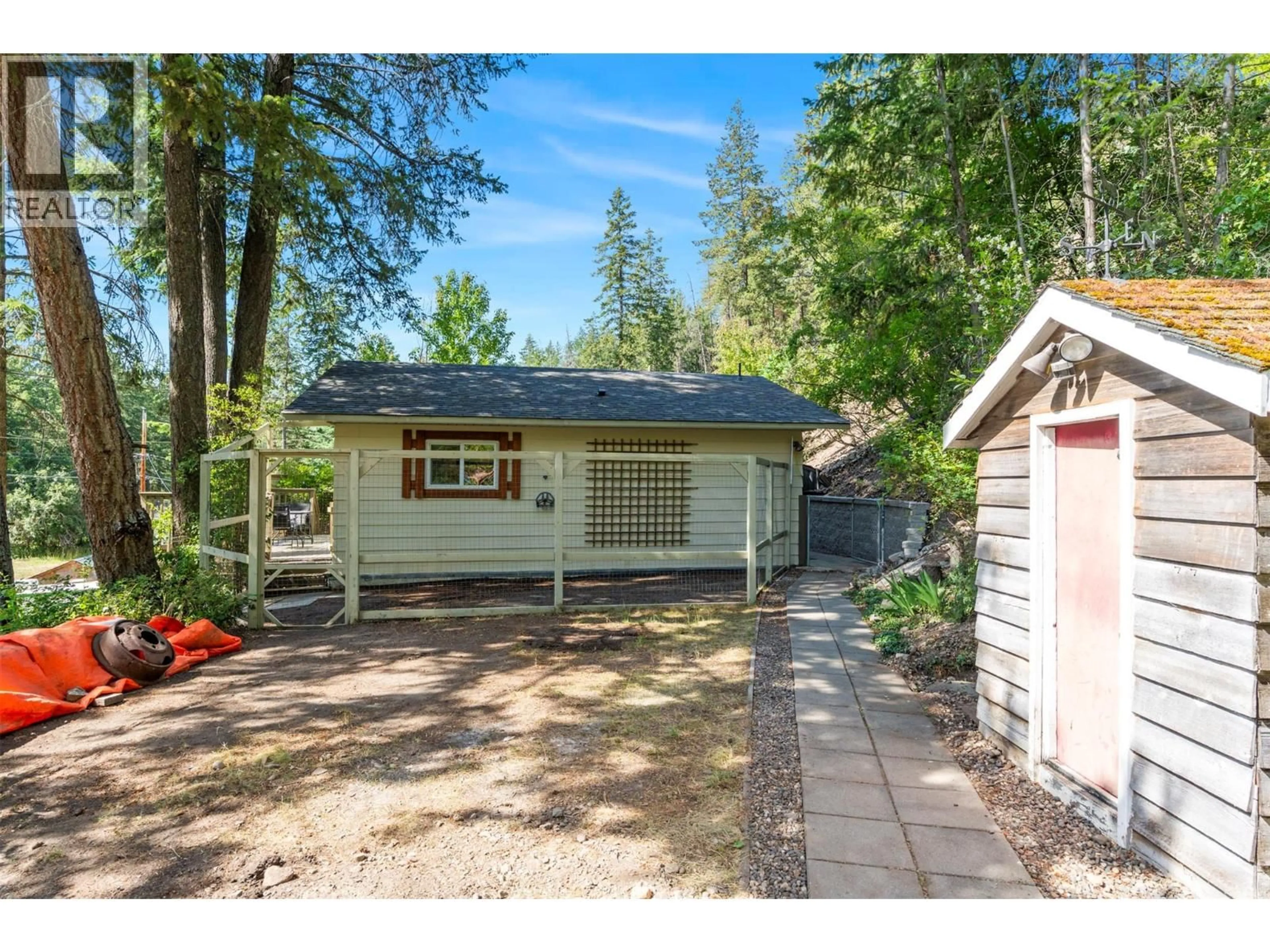 A pic from outside/outdoor area/front of a property/back of a property/a pic from drone, street for 9664 KEITHLEY ROAD, Fintry British Columbia V1T7Z3