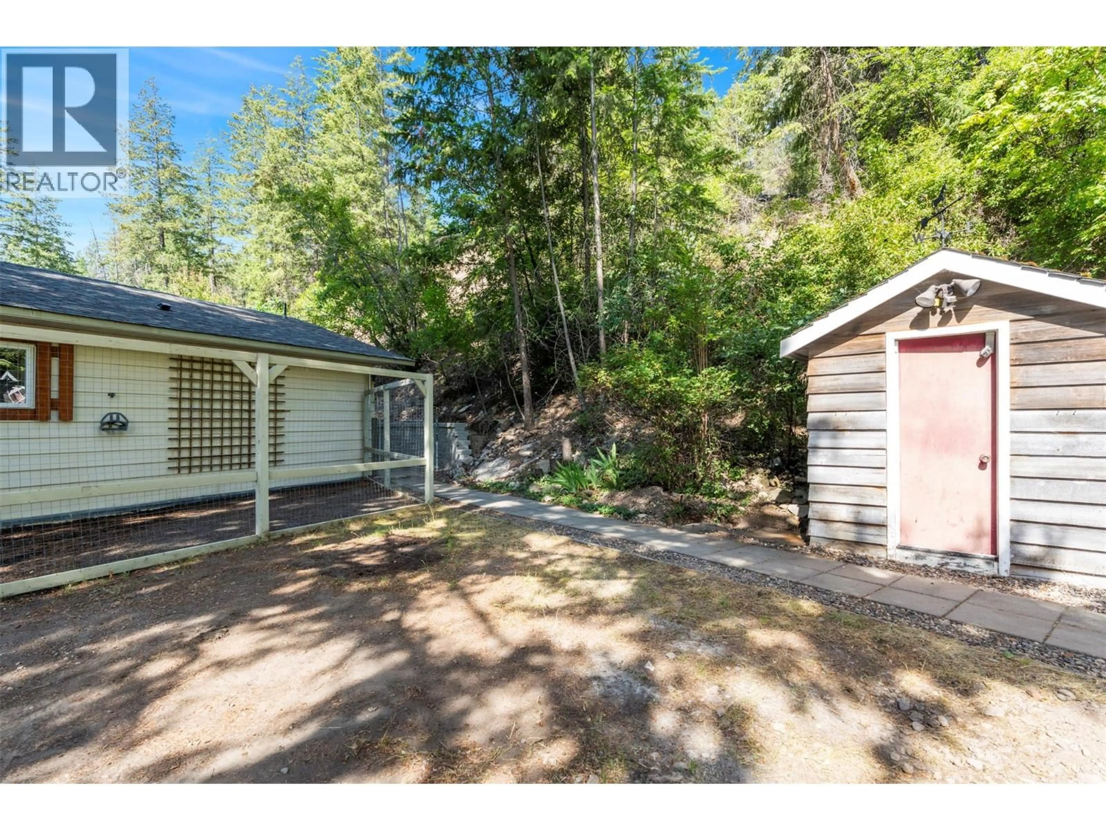 A pic from outside/outdoor area/front of a property/back of a property/a pic from drone, forest/trees view for 9664 KEITHLEY ROAD, Fintry British Columbia V1T7Z3