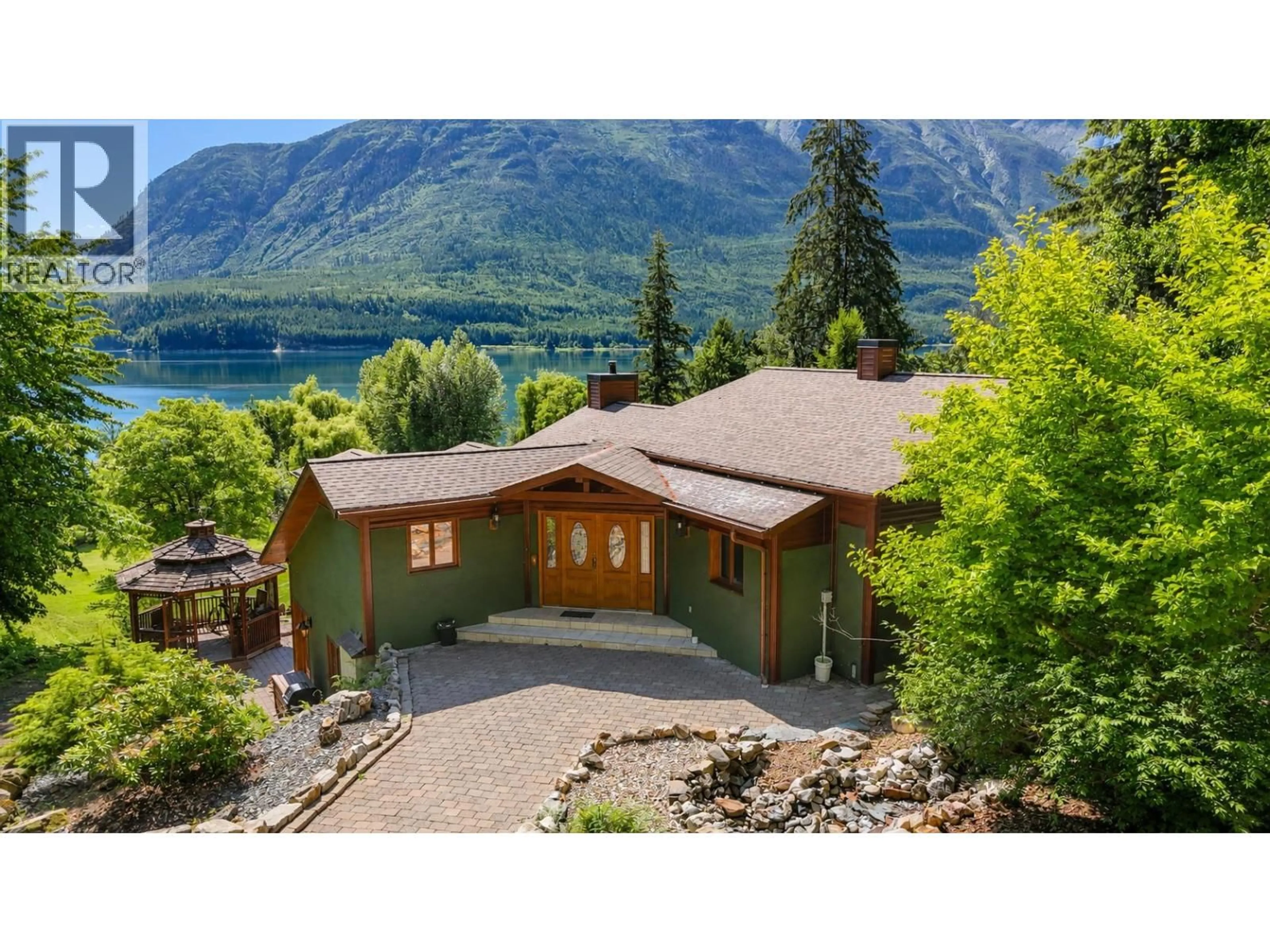 A pic from outside/outdoor area/front of a property/back of a property/a pic from drone, water/lake/river/ocean view for 5392 HWY 6 HIGHWAY, Burton British Columbia V0G1R0